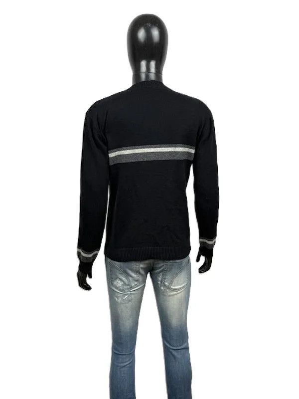 Armani Maglione Nero Armani Jeans Lana Cotone Uomo M Size US M / EU 48-50 / 2 - 5 Thumbnail