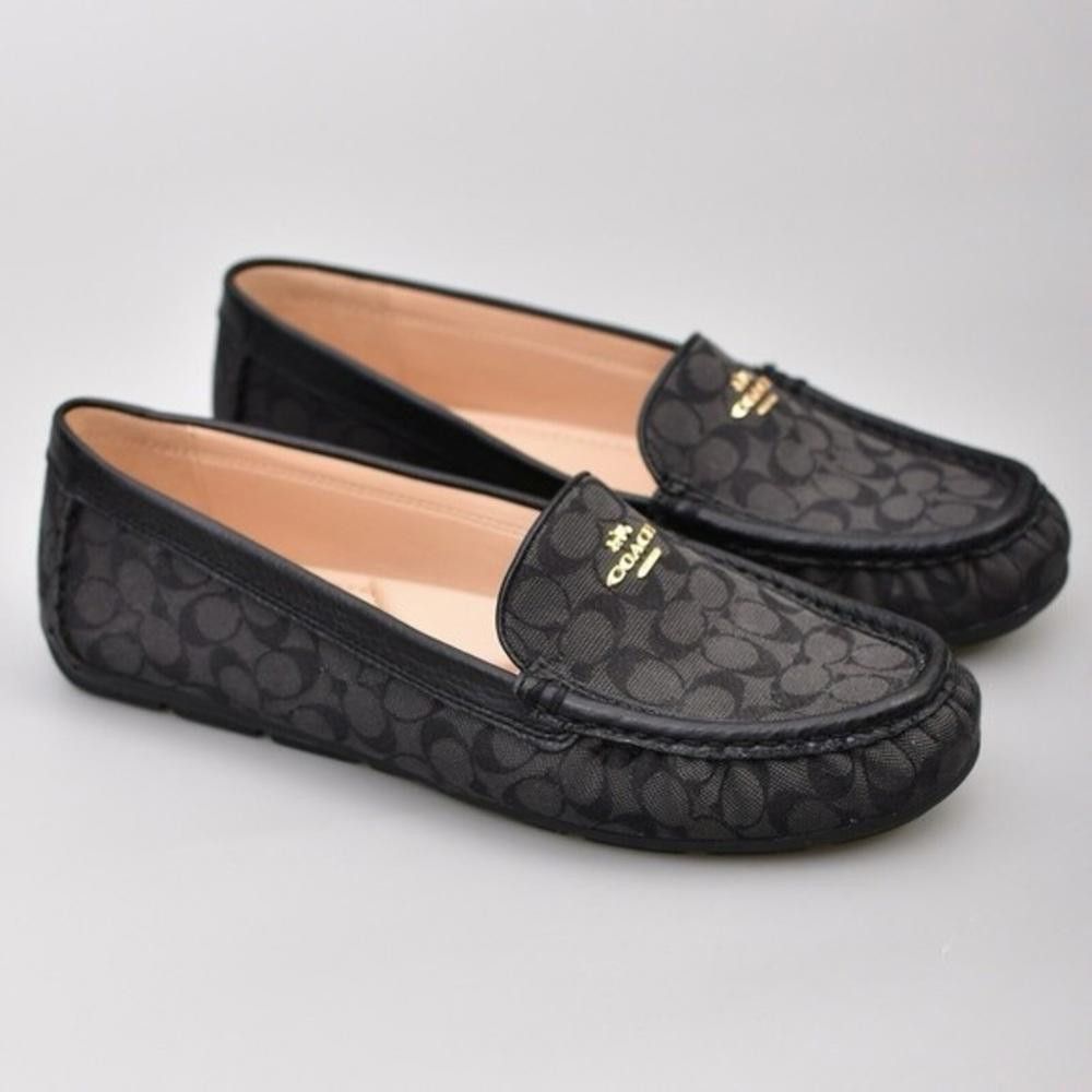 Coach Coach Marley Driver Leather Canvas Black Gray Loafer 8.5 Size US 8.5 / IT 38.5 - 1 Thumbnail