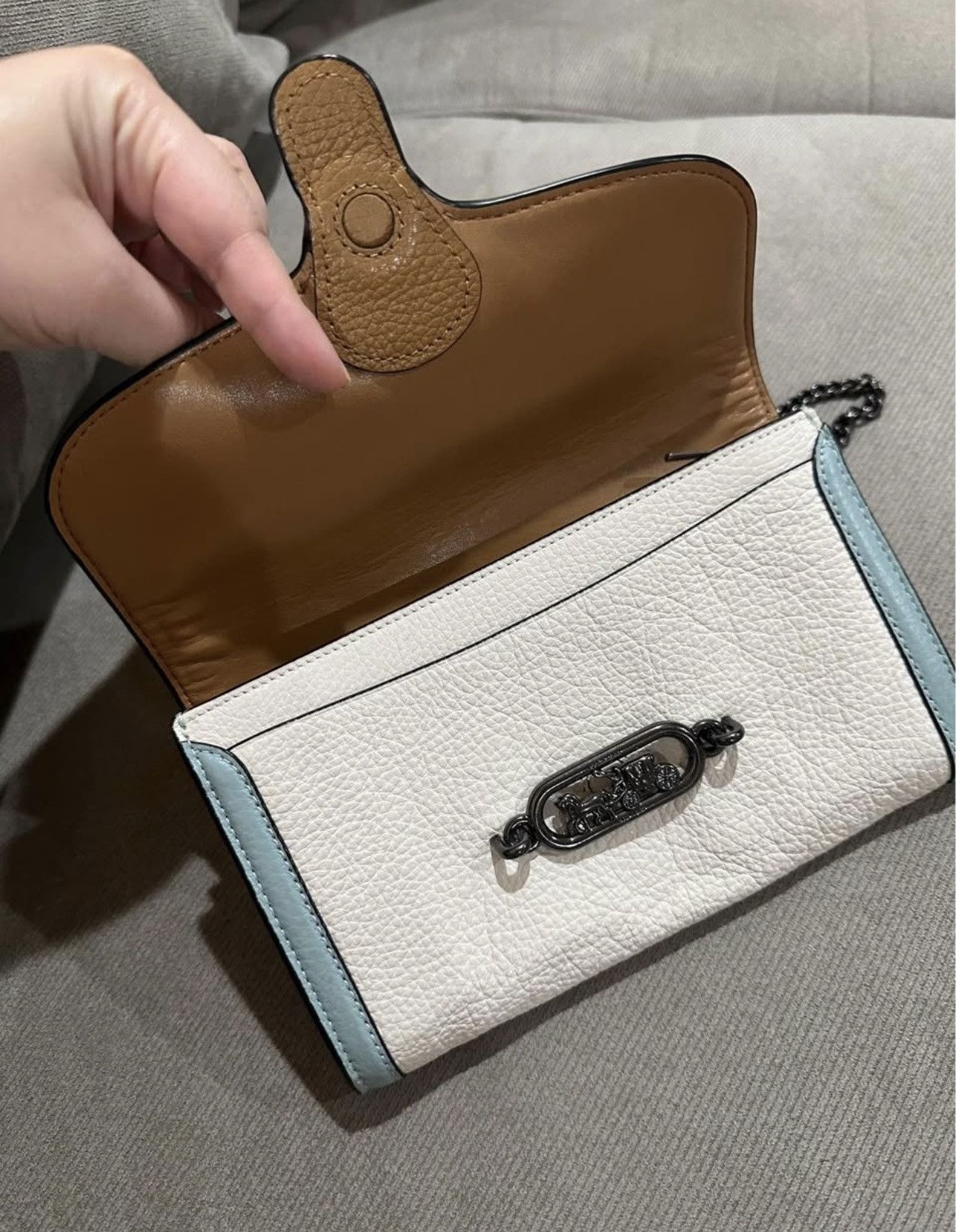 Coach Jade Chain Crossbody In Colorblock in Blue and white Size ONE SIZE - 3 Thumbnail