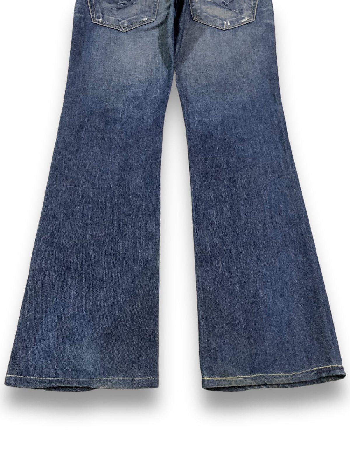 Tornado Mart Vintage Jimmy Taverniti Studded Flare Distress Grunge Jeans Size US 31 - 17 Thumbnail