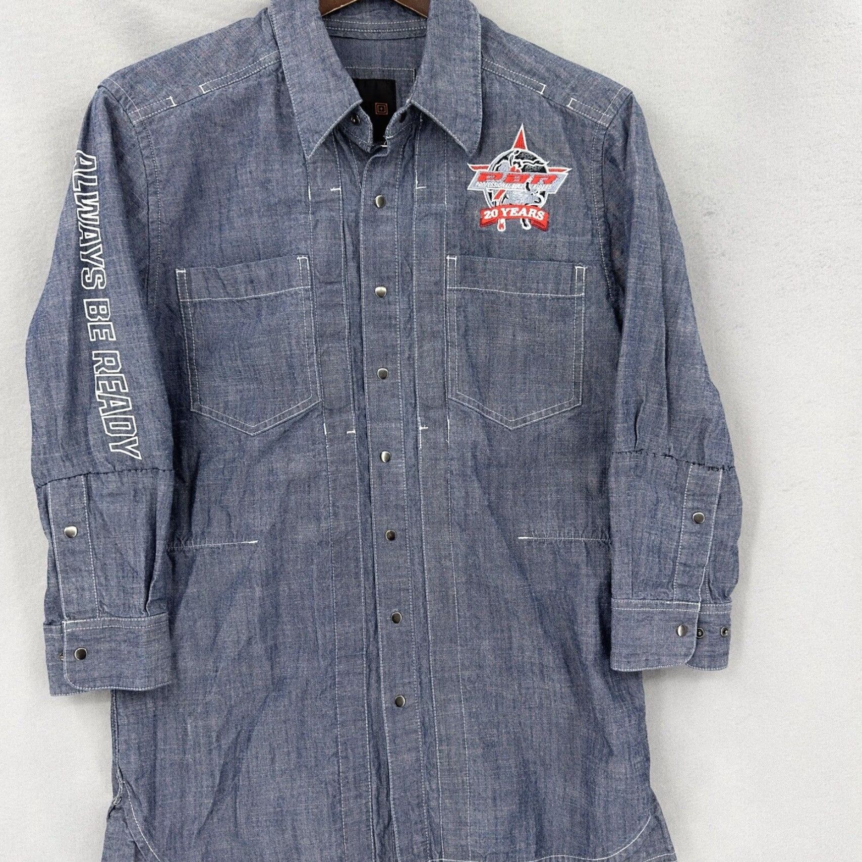 Vintage VTG 5.11 Professional Bull Riders Rodeo Shirt Men Small Button Up Western Cowboy Shirt Size US S / EU 44-46 / 1 - 4 Thumbnail