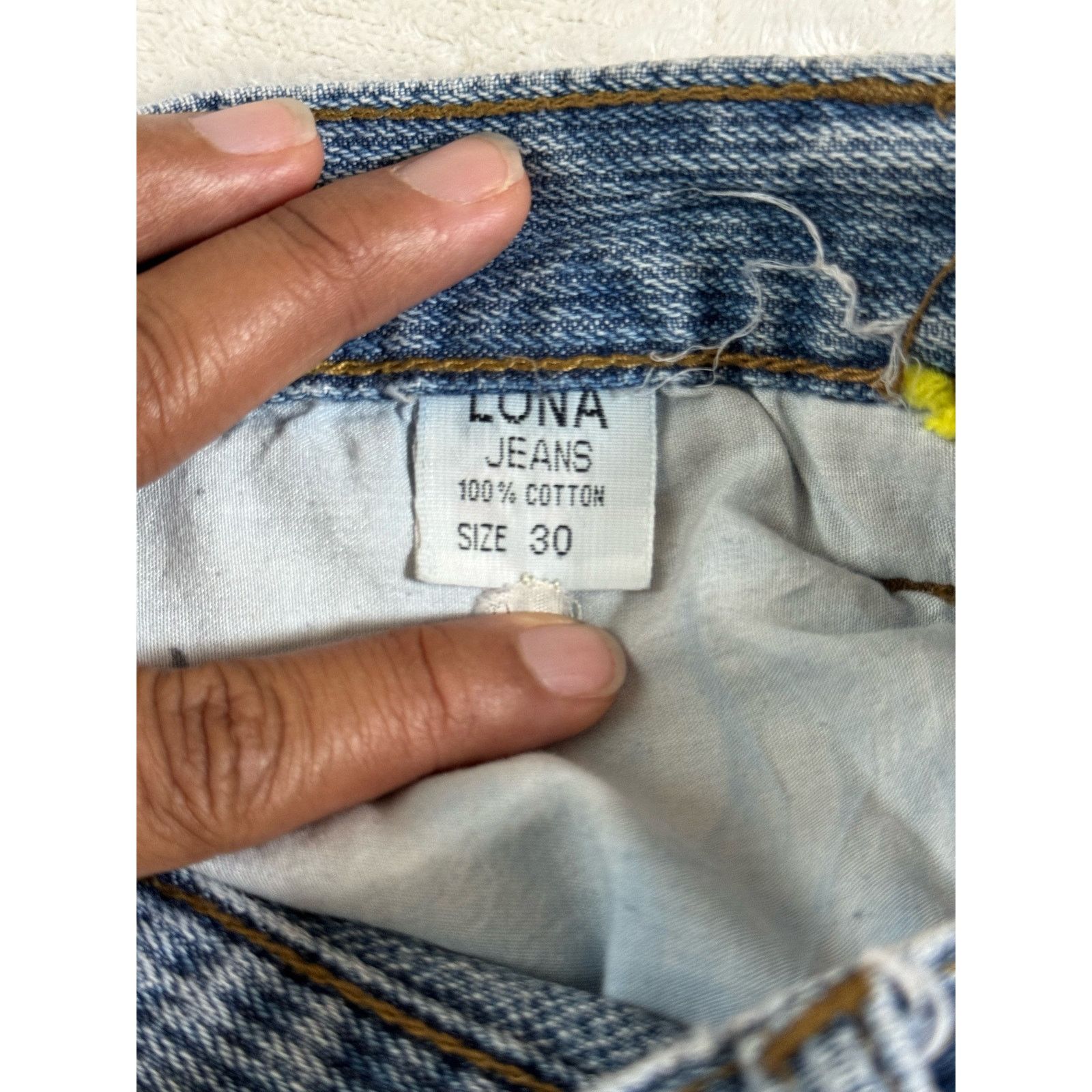 Unknown London Vintage Lona Jeans Blue Flare Bootcut Denim Pants Size 30 Size 30" / US 8 / IT 44 - 5 Thumbnail