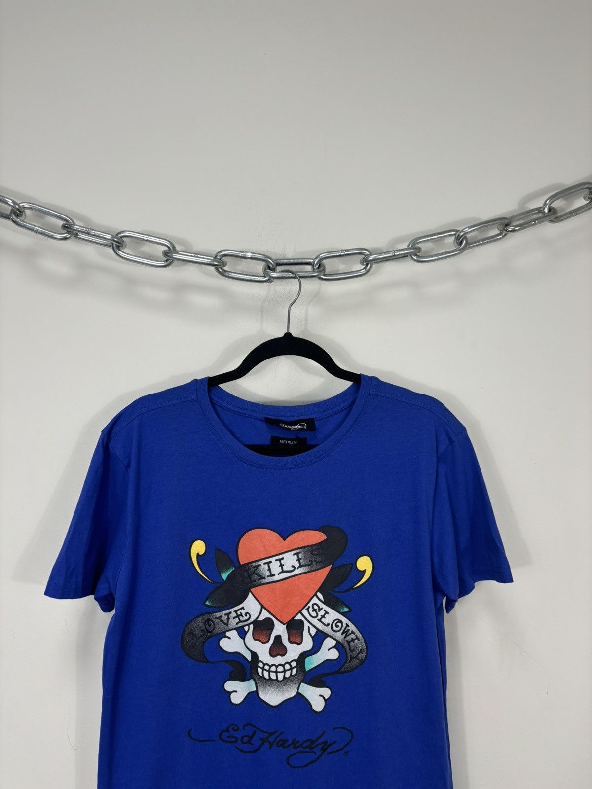 Ed Hardy Vintage Ed Hardy Heart Skull Tattoo Big Logo Hype Tee Size US M / EU 48-50 / 2 - 2 Thumbnail