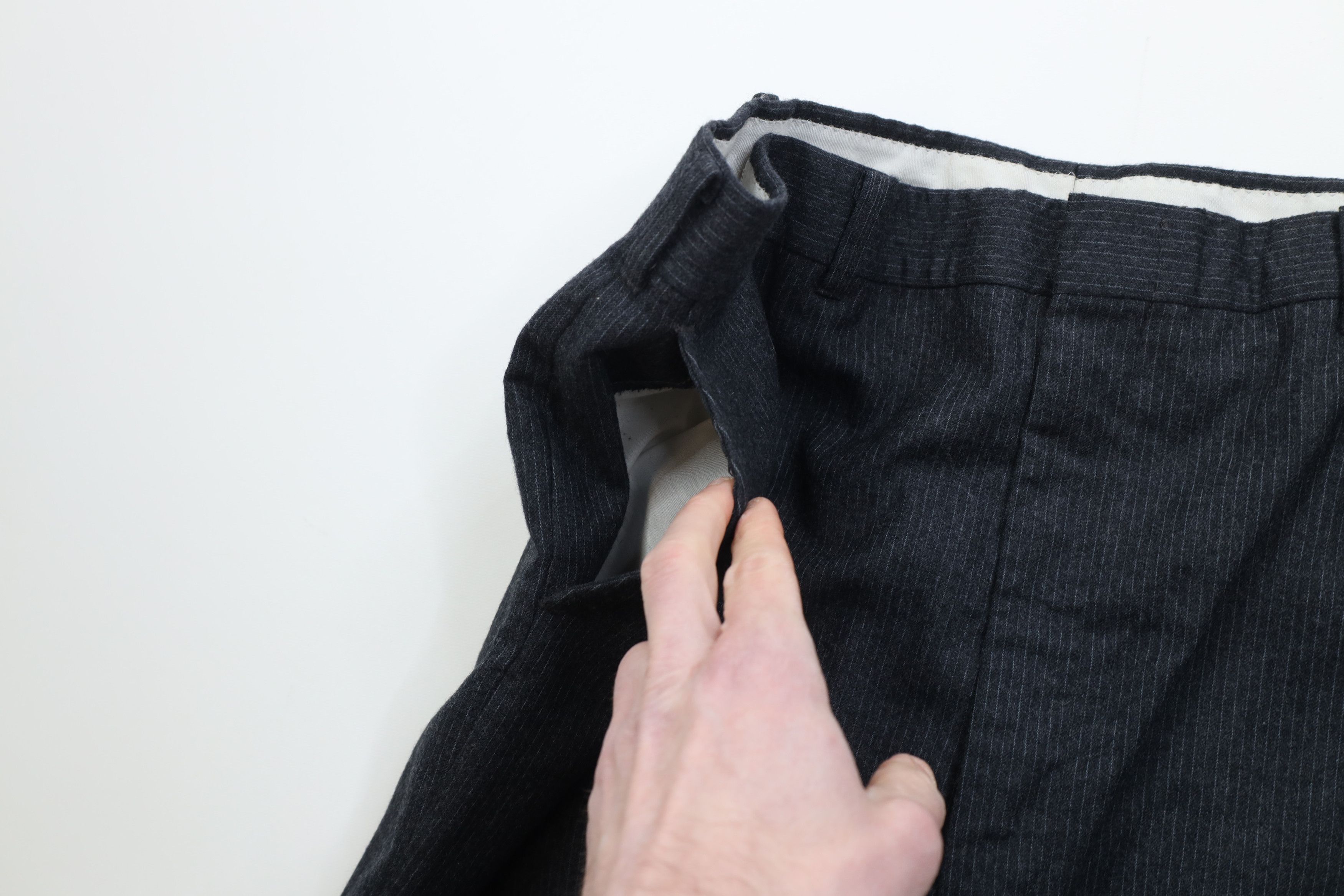 Vintage Vintage 70s Streetwear Pinstriped Bell Bottoms Chino Pants Size US 38 / EU 54 - 8 Thumbnail