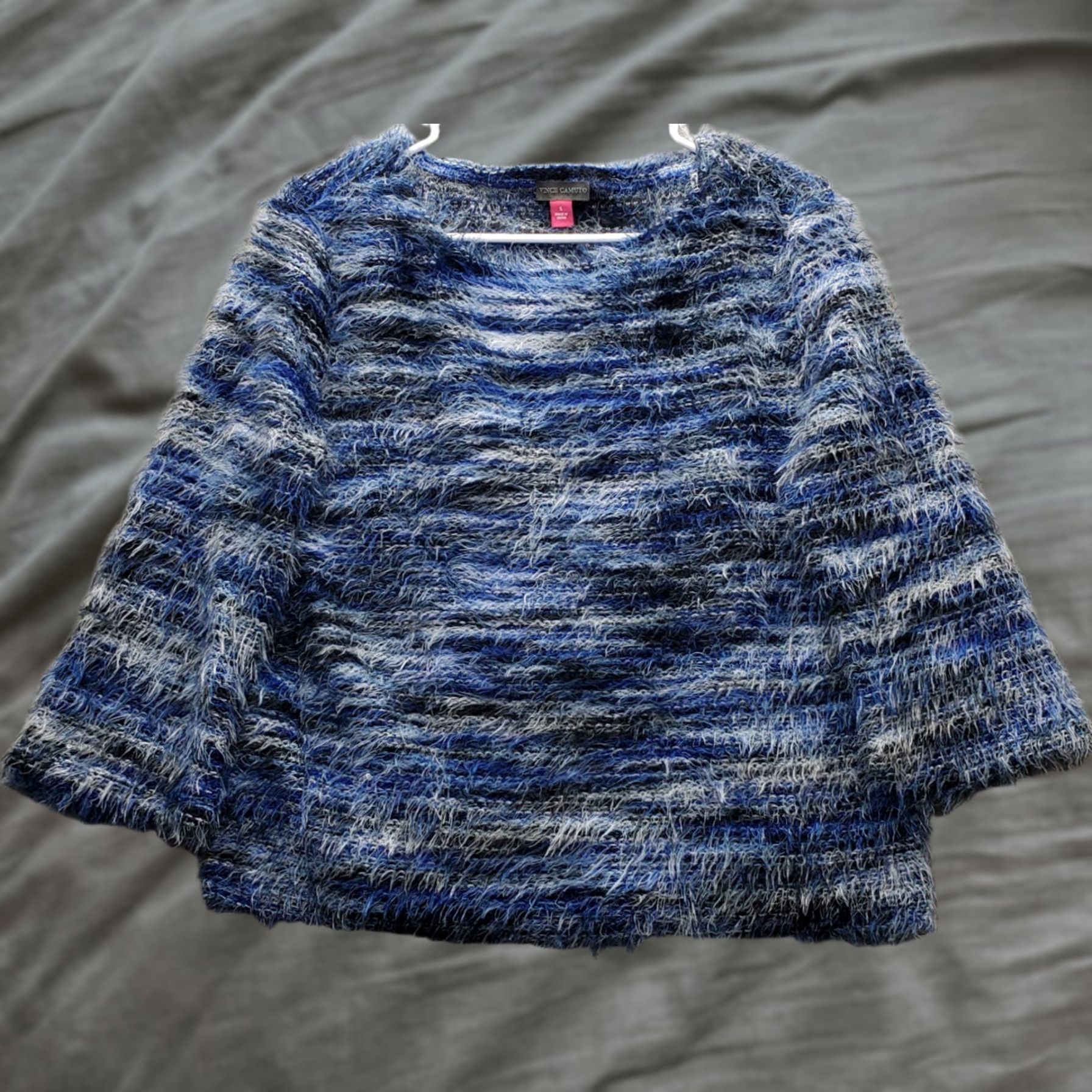 Vince Camuto Vince Camuto Sweater Womens Small Multicolor Space Dye Eyelash Long Sleeve Round Neck Size S / US 4 / IT 40 - 1 Thumbnail