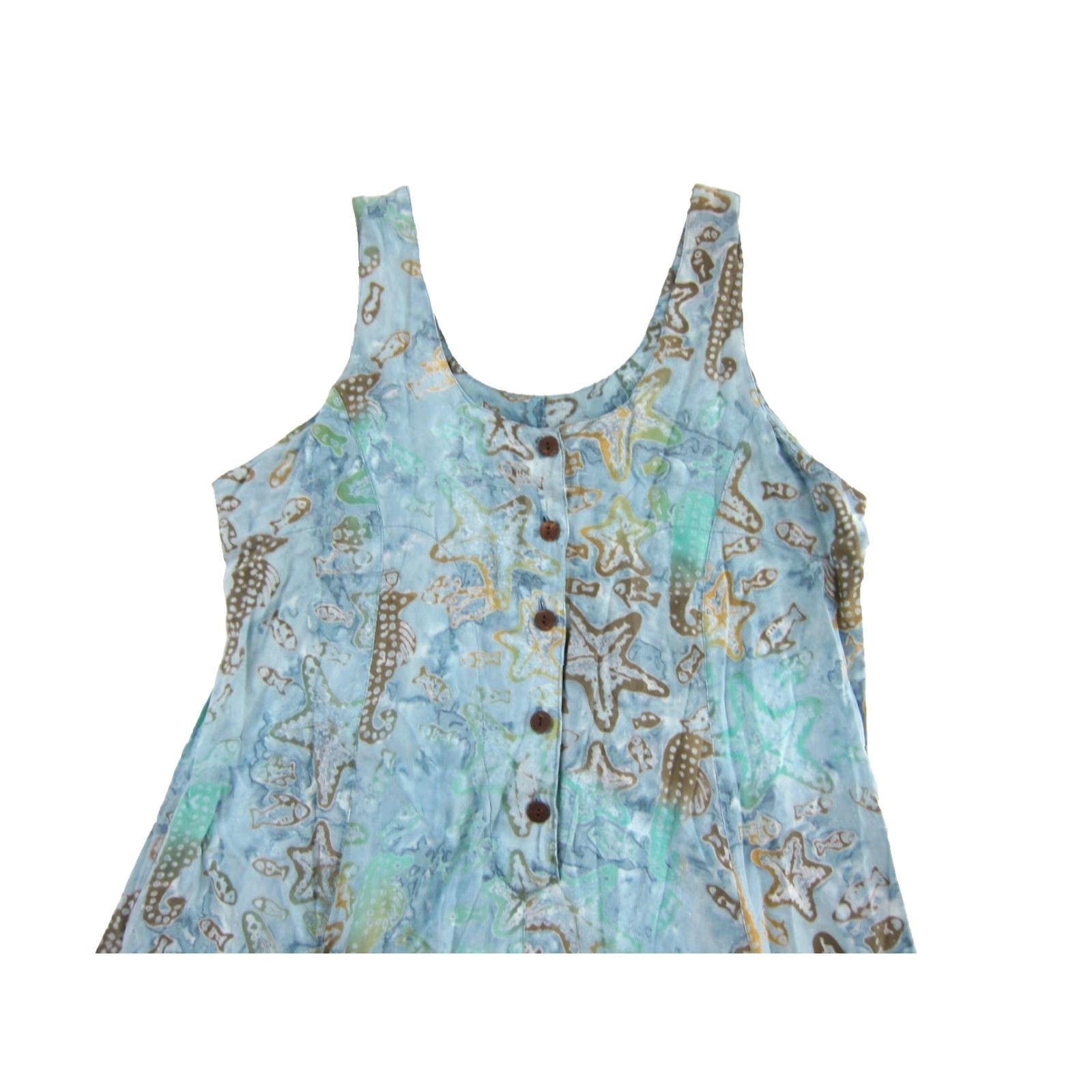 Vintage VINTAGE Young Fashion Maxi Dress Tank Shirt Womens M Blue Size M / US 6-8 / IT 42-44 - 4 Thumbnail
