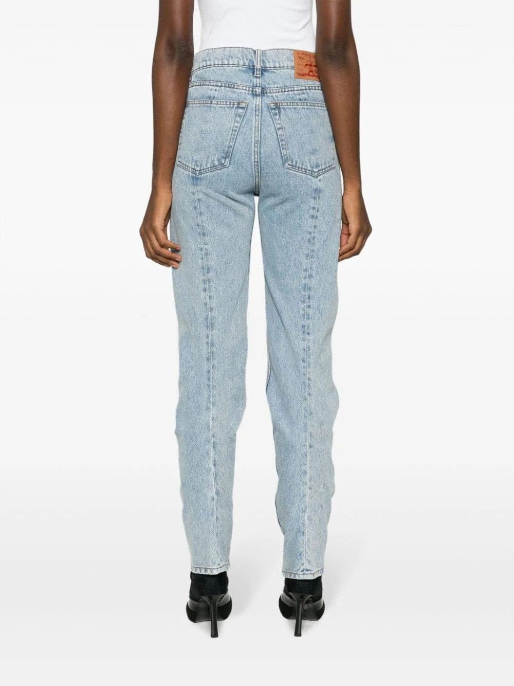 Y/Project o1mle0524 Slim Banana Jeans in Blue Size 29" - 6 Thumbnail