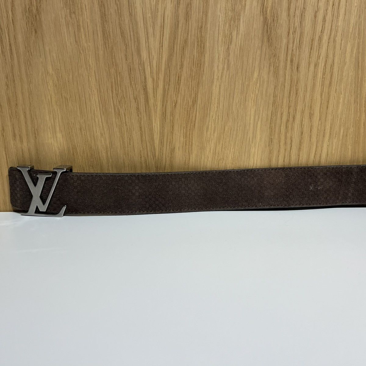 Louis Vuitton 🔹LOUIS Vuitton Metal Logo Leather Belt M6876 Size 40 - 6 Thumbnail