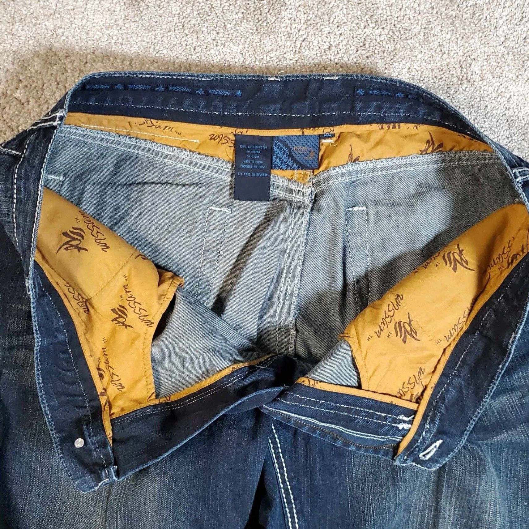 Vintage VINTAGE Al Wissam Jeans Mens 40x29 Blue Denim Cotton Straight 40 29 Inches Size US 40 / EU 56 - 4 Thumbnail