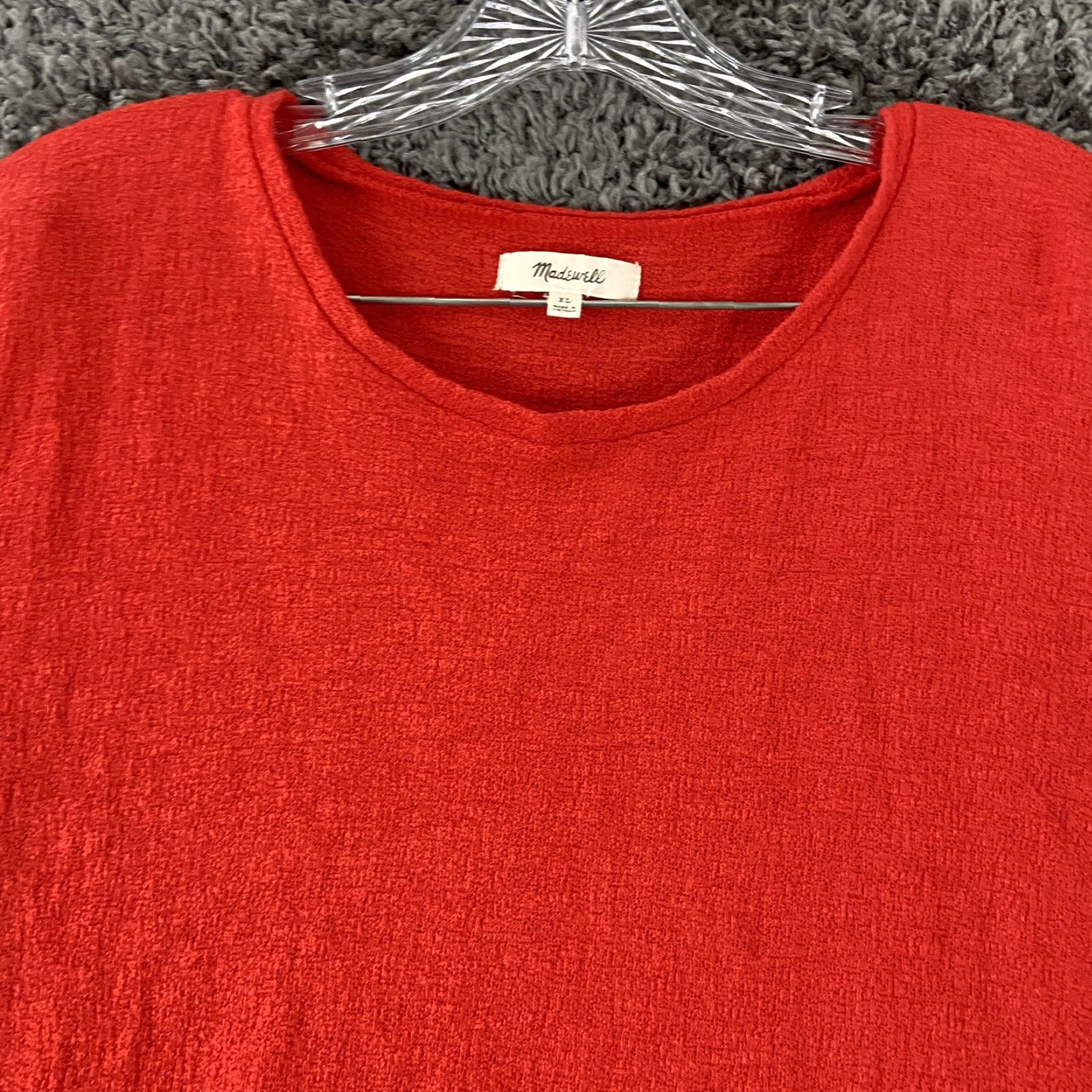 Madewell MADewell Orange Blouse Women’s XL Short Sleeve Size XL / US 12-14 / IT 48-50 - 4 Thumbnail