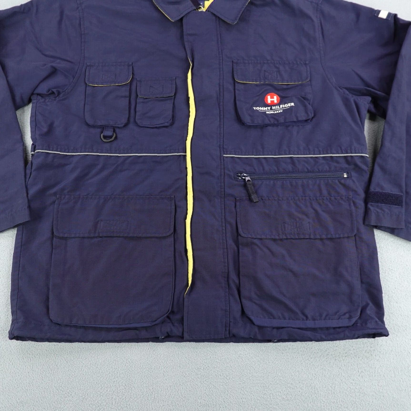 Tommy Hilfiger Vintage Tommy Hilfiger Jacket Men Medium Blue Utility Field Chore Cargo Coat 90s Size US M / EU 48-50 / 2 - 4 Thumbnail