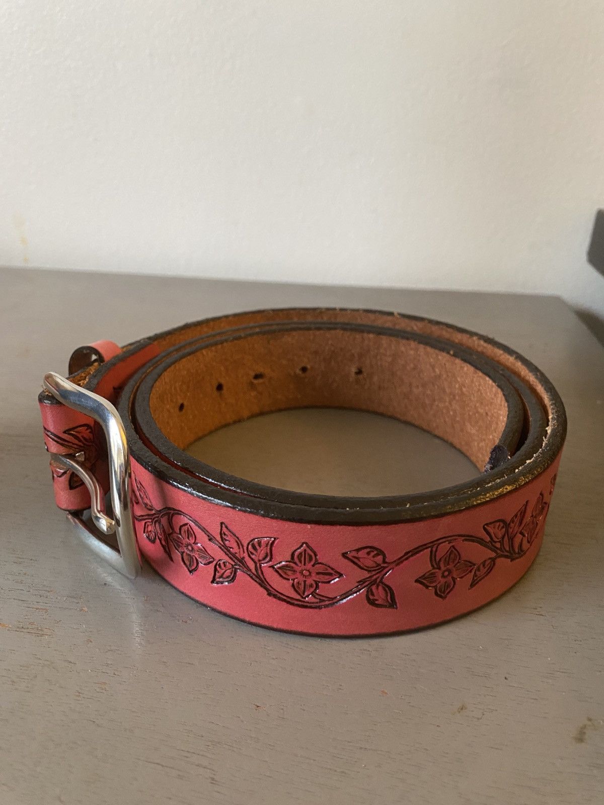 Vintage Floral Pattern Belt Size ONE SIZE - 2 Thumbnail