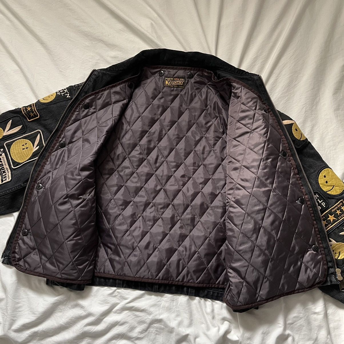 Kapital 14OZ denim DRIZZLER JACKET smiley Anarchy remake stk size 2 Size US M / EU 48-50 / 2 - 4 Thumbnail