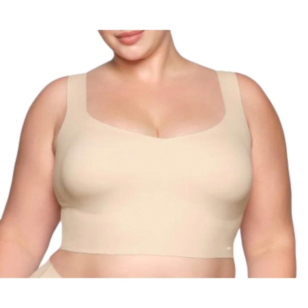 Designer SKB1706 Skims NWT Naked Plunge Longline Bralette Sand 4X Size ONE SIZE - 2 Thumbnail