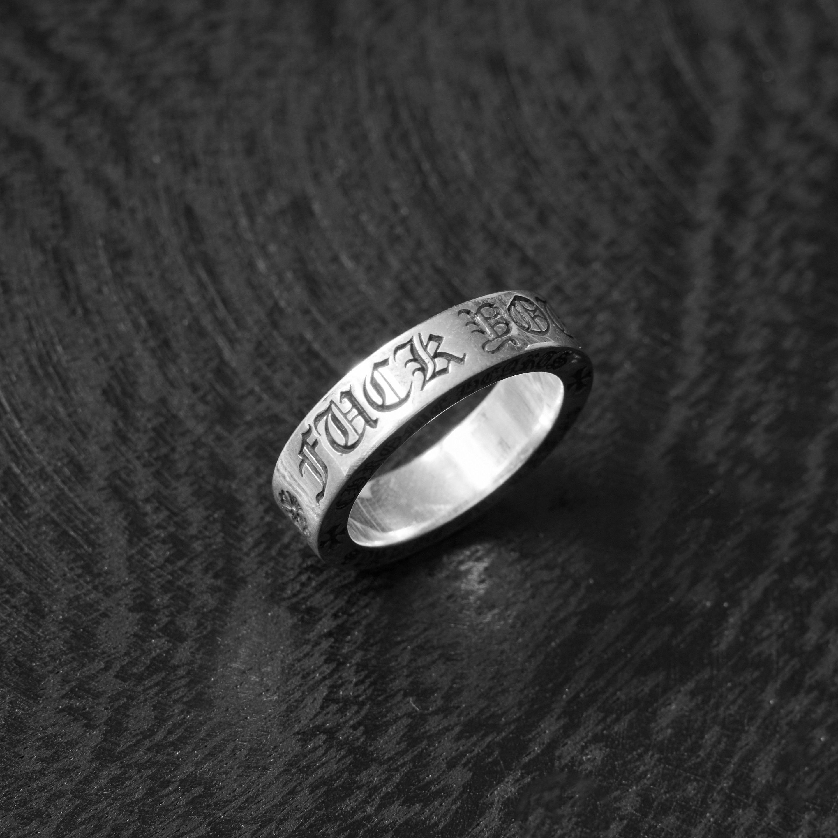 Chrome Hearts CHROME HEARTS Fuck You 6MM Space Ring Size ONE SIZE - 5 Thumbnail