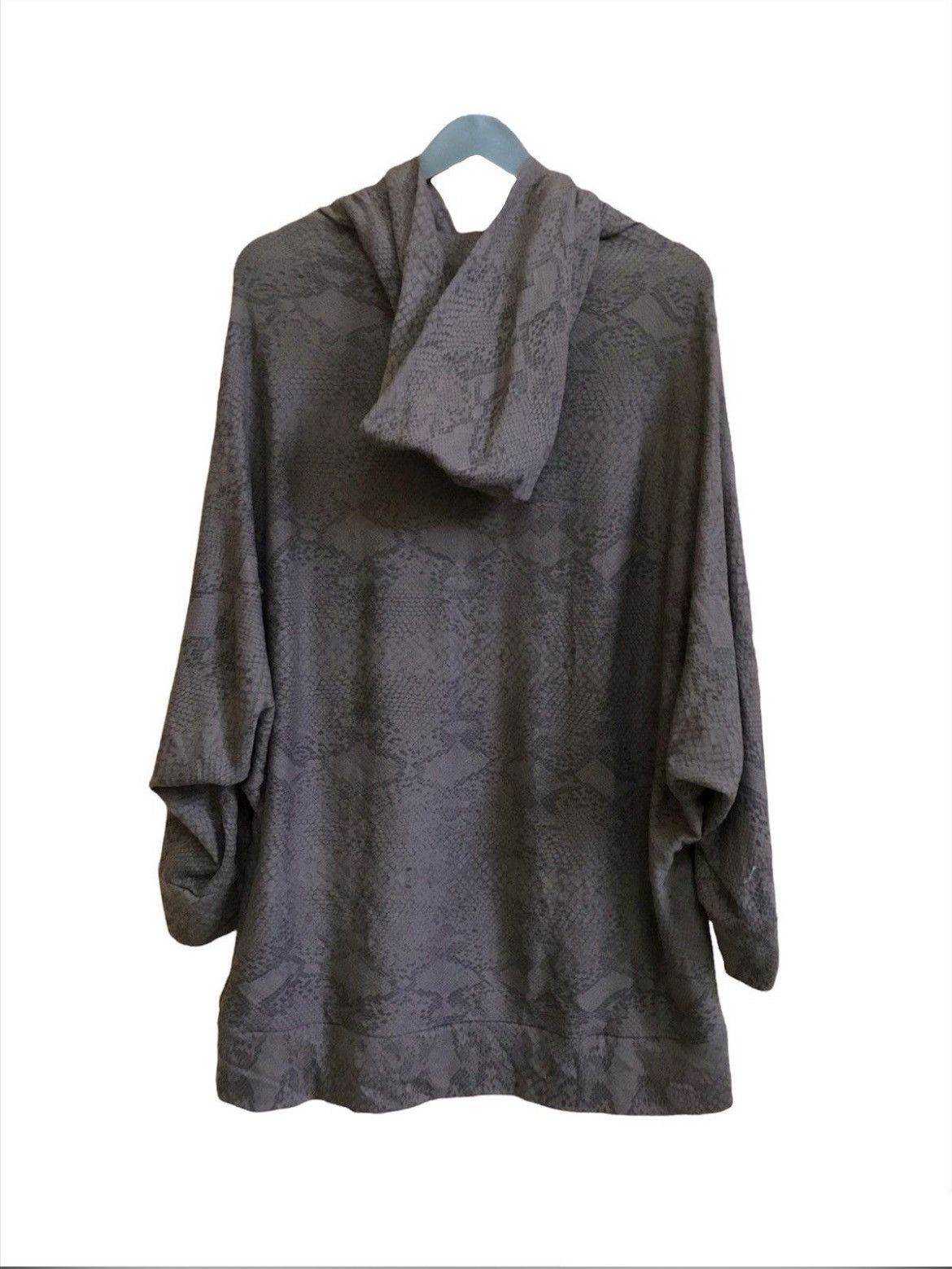 Yohji Yamamoto Lemi Feu Snake Skin Design Overprint Zipped Hoodie Size S / US 4 / IT 40 - 7 Thumbnail