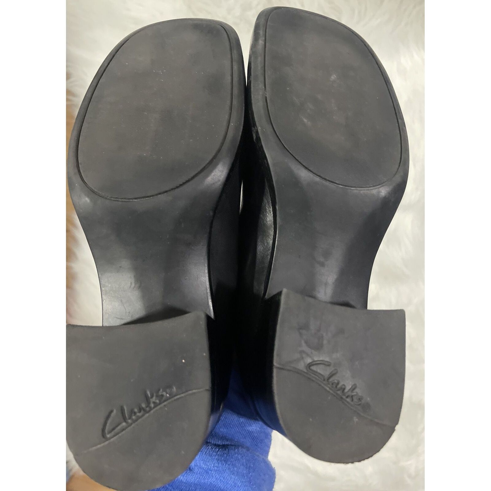 Clarks CLARKS booties Womens size 8.5 black square toe Size US 8.5 / IT 38.5 - 6 Thumbnail