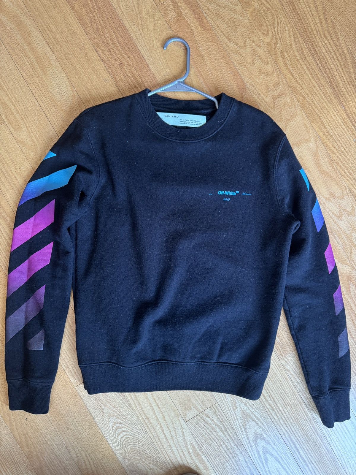 Off-White Off-White “Business Casual” Gradient Cross Print Crewneck Size US S / EU 44-46 / 1 - 1 Thumbnail