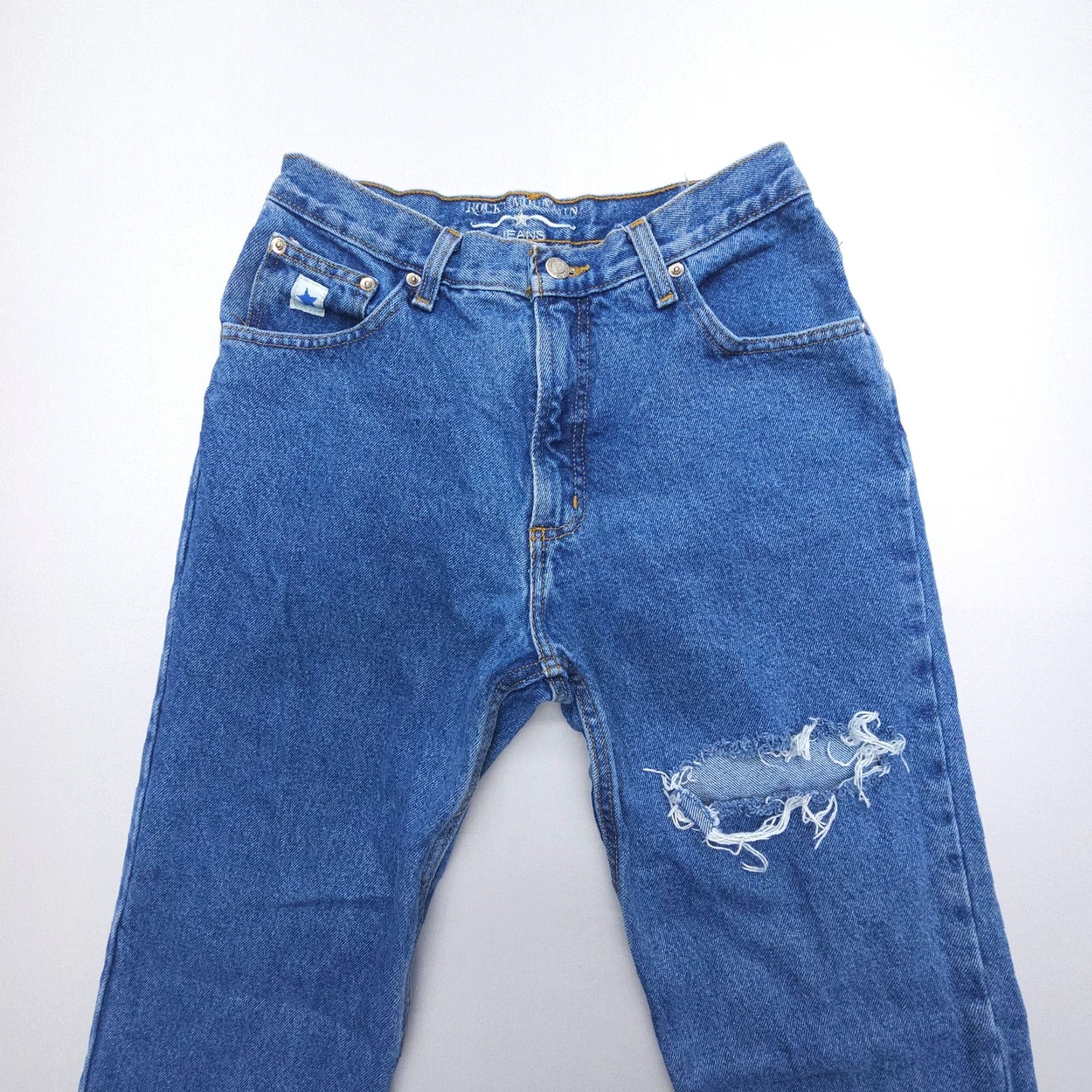 Vintage VINTAGE Rockies Rocky Mountain High Rise Straight Jeans Size 9 Western Denim Women blue 90s Southwestern 5-Pocket Logo Jeans Mens? Size 30" / US 8 / IT 44 - 5 Thumbnail
