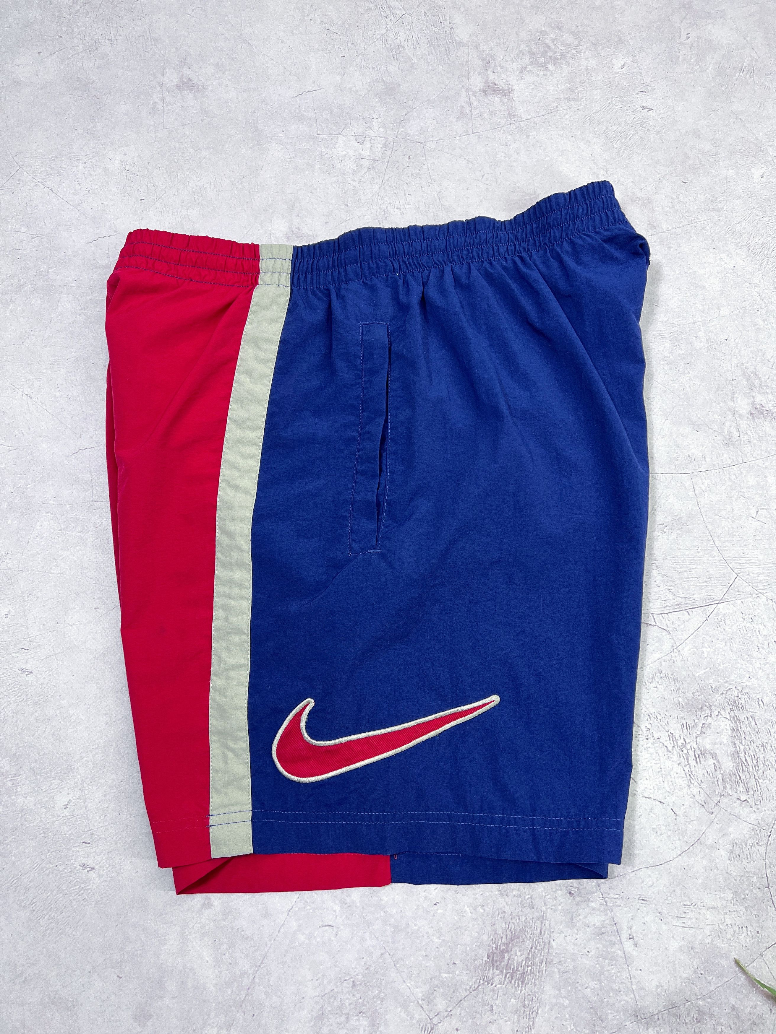 Nike × Vintage Vintage Nike Swim Trunks Shorts Big Swoosh Logo Size US 36 / EU 52 - 6 Thumbnail