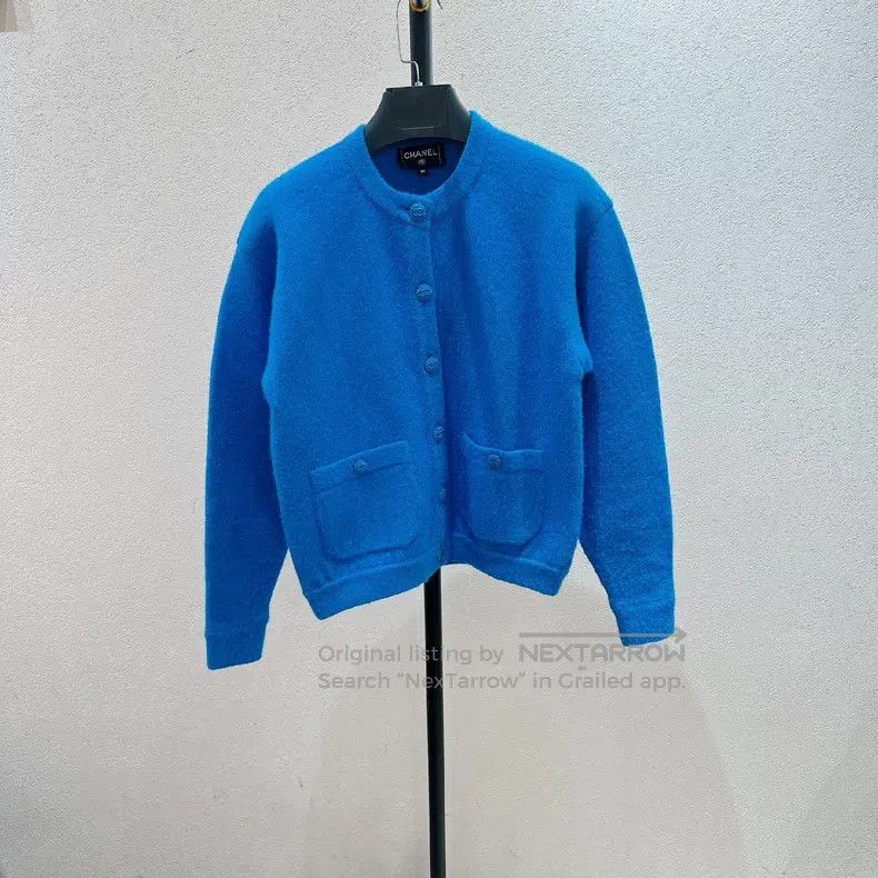 Chanel Chanel Blue wool cardigan coat Size XXS / US 00 / IT 34 - 1 Thumbnail