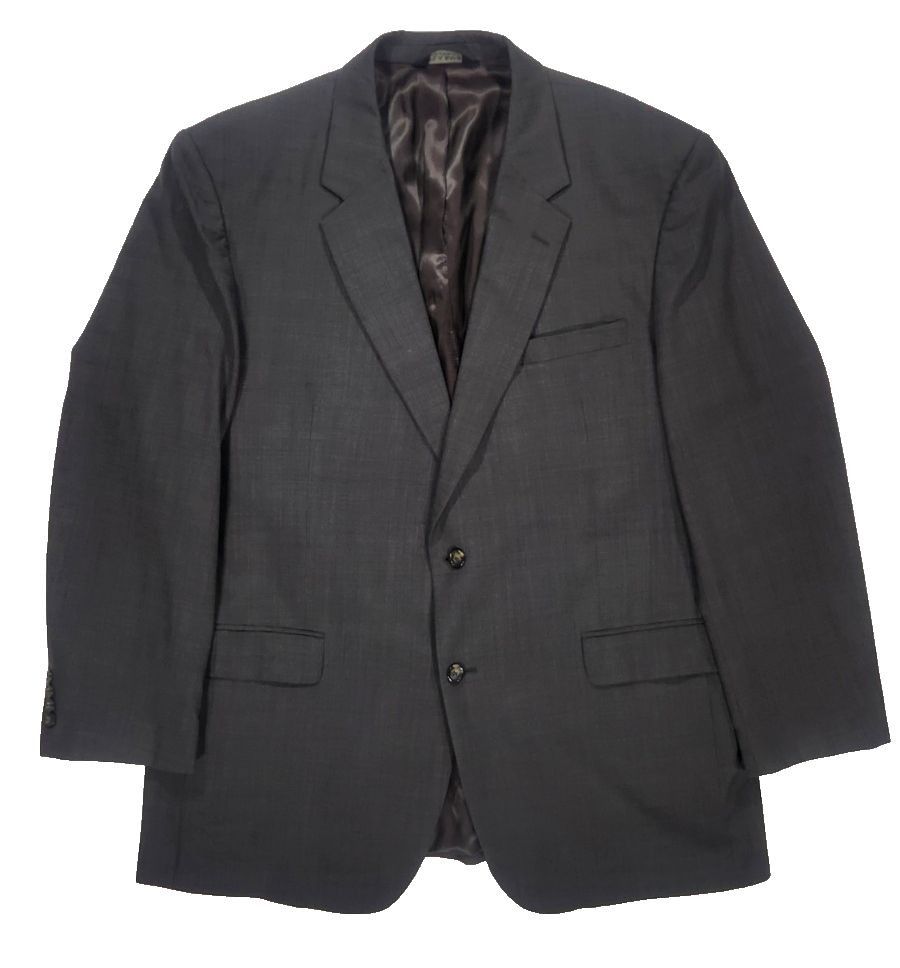 Jos. A. Bank Jos. A. Bank 100% Wool Suit Jacket Textured Charcoal 48L Size 48L - 1 Thumbnail