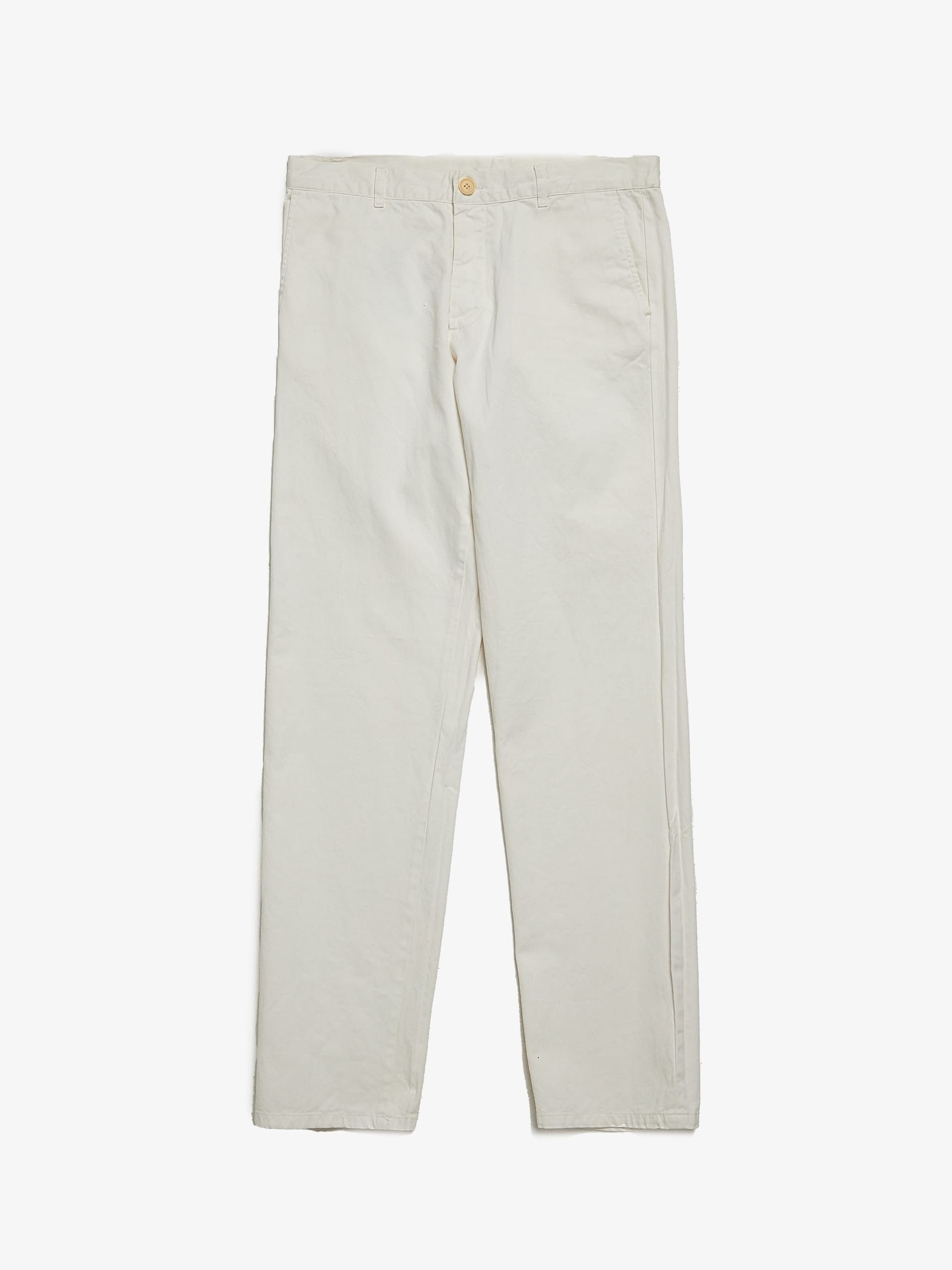 Helmut Lang White Buttoned Cotton Jeans Size US 33 - 1 Thumbnail