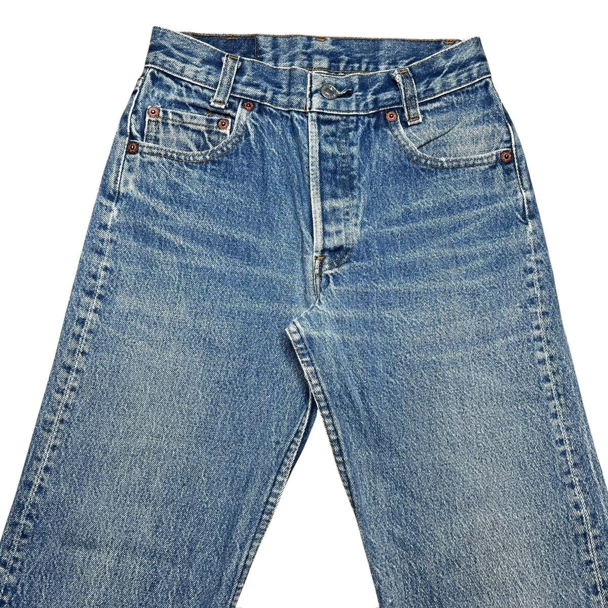 Levi's Vtg 1980s Levi’s 701 Button Fly Student USA Blue Denim Jeans Size 25" / US 0 / IT 36 - 12 Thumbnail