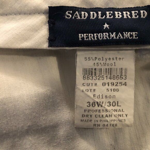 Saddlebred SADDLEBRED men's 2pc suit size: 42R pants: 36/30 Size 42R - 9 Thumbnail