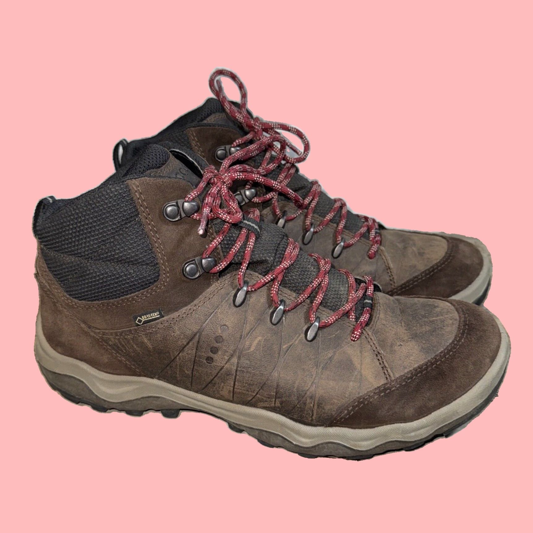 Ecco boots mens pink on sale