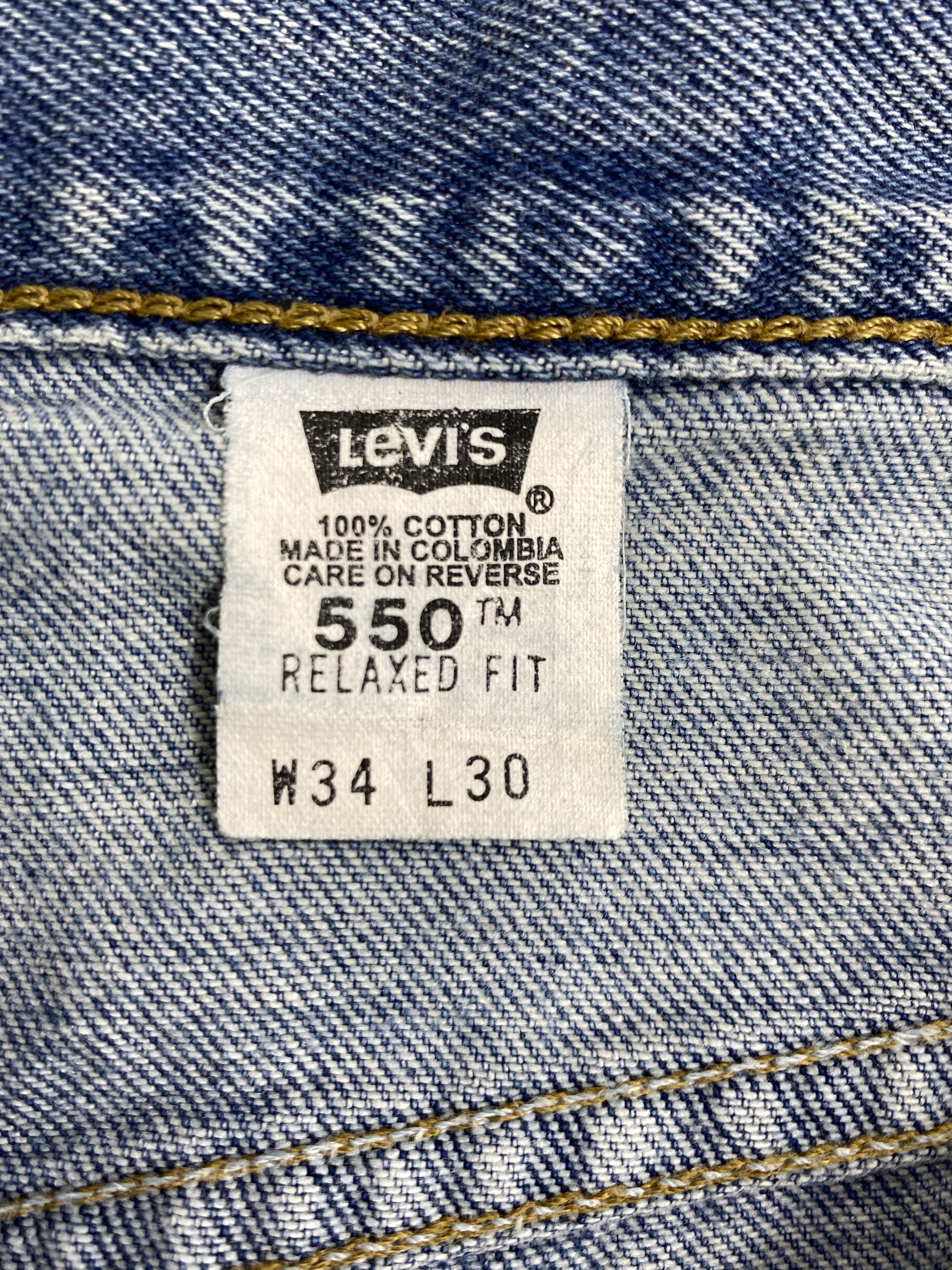Levi's Dirty Blue Vintage Levi's 550 Relaxed Fit Denim 33x30 -JN636 Size US 33 - 9 Thumbnail