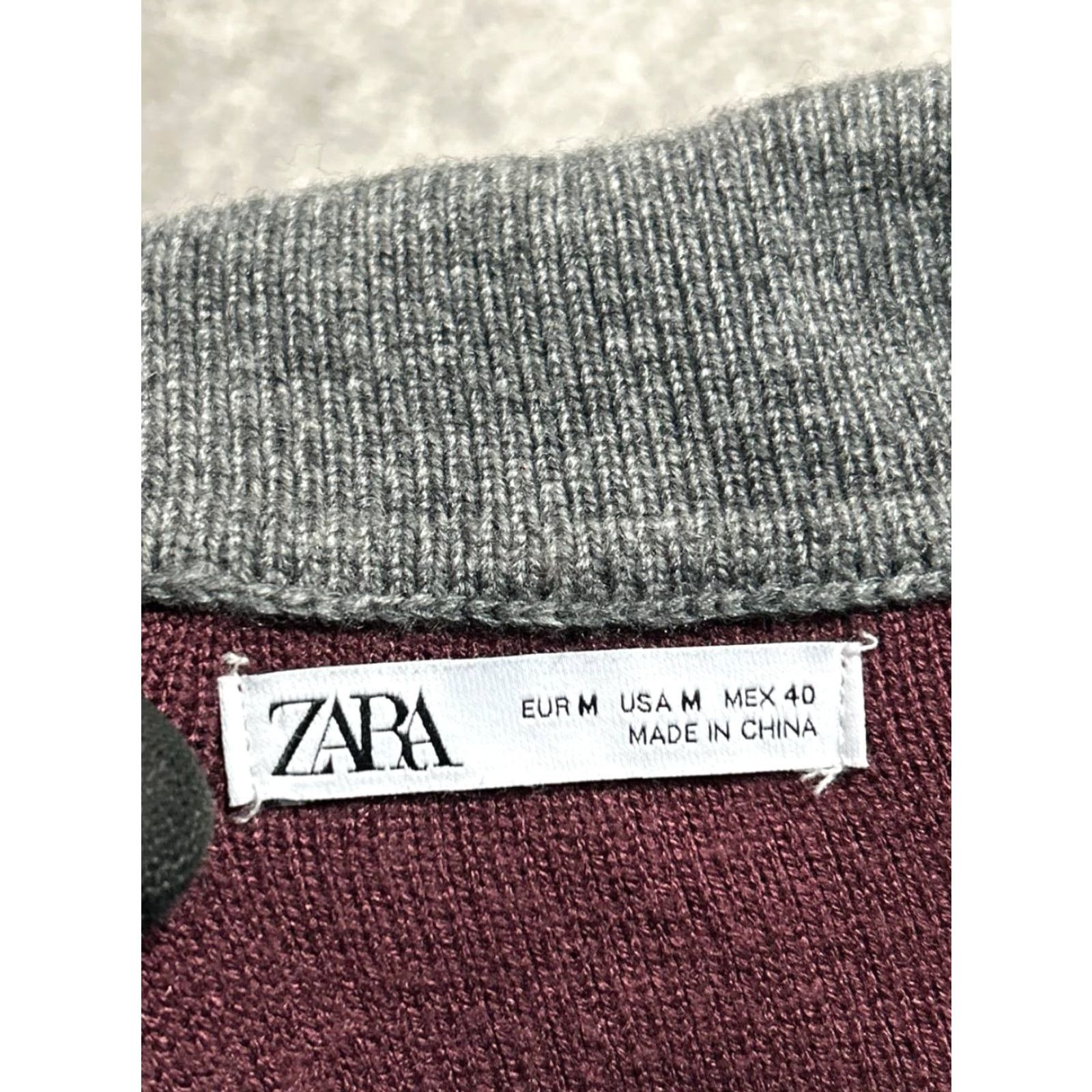 Zara Zara Sweater Womens Medium Red Tight Knit Ribbed Side Slit Warm Casual Wear Size M / US 6-8 / IT 42-44 - 4 Thumbnail