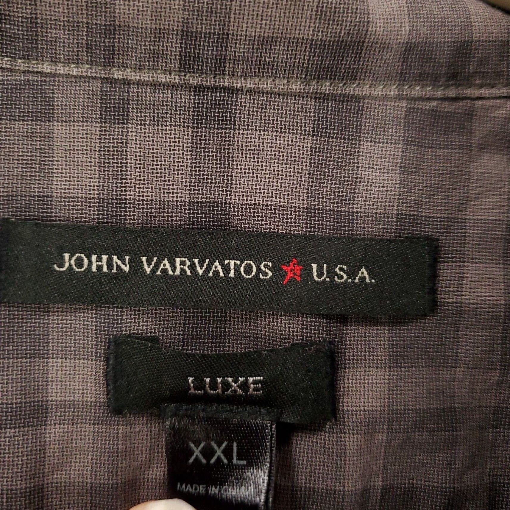 John Varvatos John Varvatos Shirt Mens 2XL Plaid Multicolor Button Up Roll Tab Sleeve Size 48R - 7 Thumbnail
