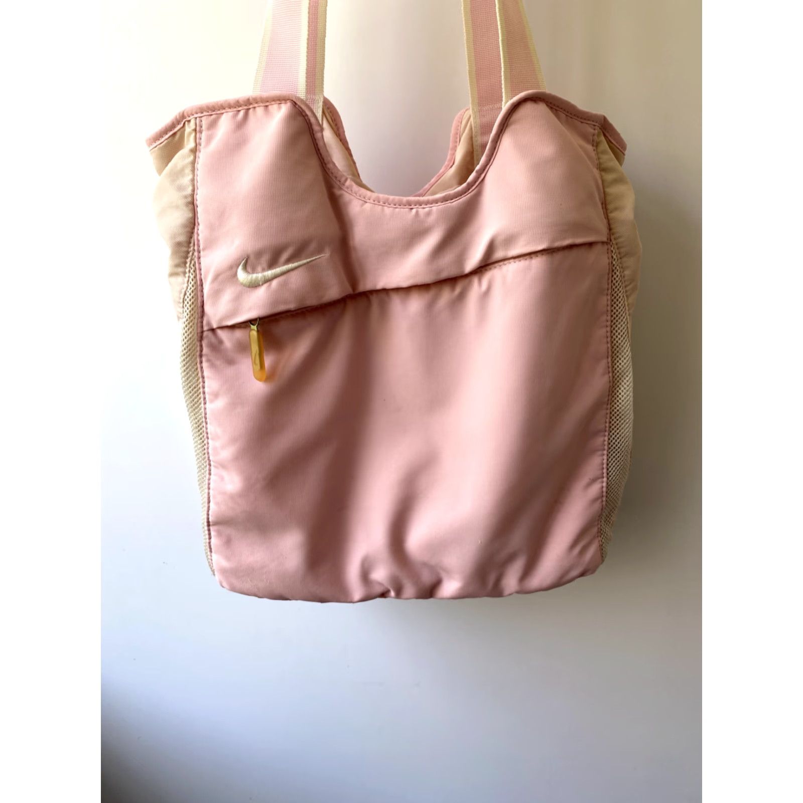 Nike VINTAGE Nike SWOOSH PINK BAG OS Mens Womens 90s Leather Nylon? Size ONE SIZE - 3 Thumbnail