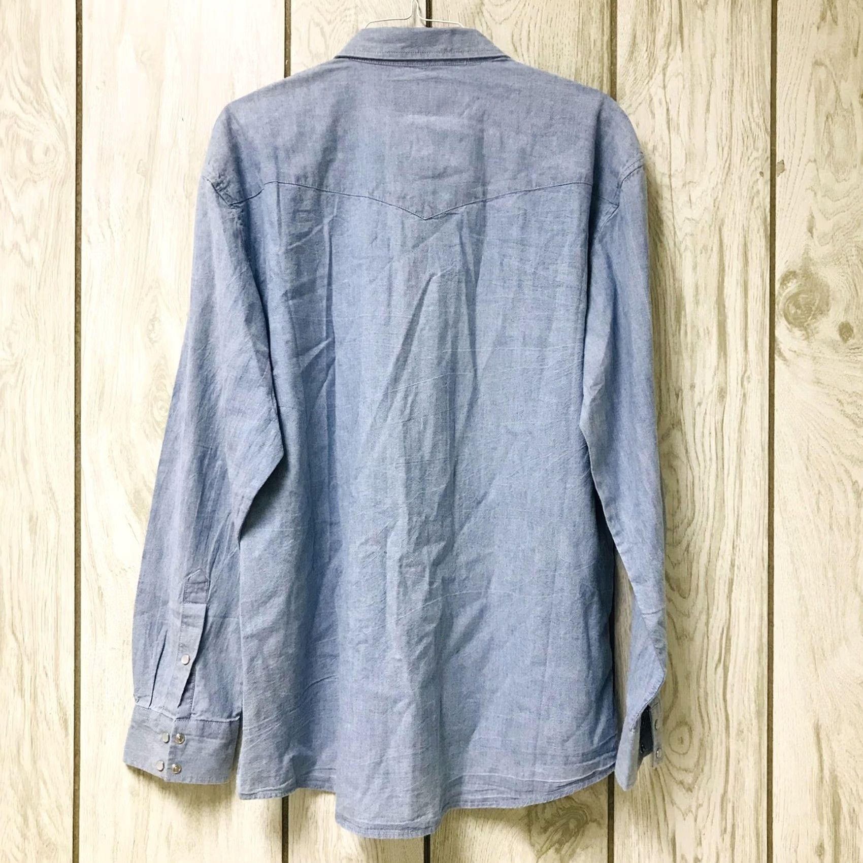 Doublet Forge Men Work Wear Button-Down Shirt XXL Blue 100% Cotton Long Sleeve Regular Shirt Men Workwear Vintage No N/A Size US XXL / EU 58 / 5 - 2 Thumbnail