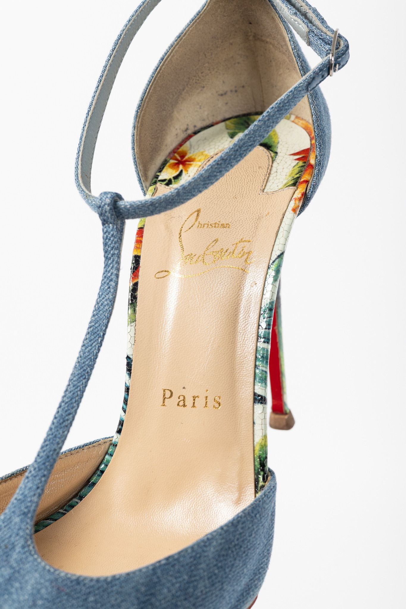Christian Louboutin Christian Louboutin Senora 100 Jeans/Calf Hawaii Sandals Size US 9.5 / IT 39.5 - 11 Thumbnail