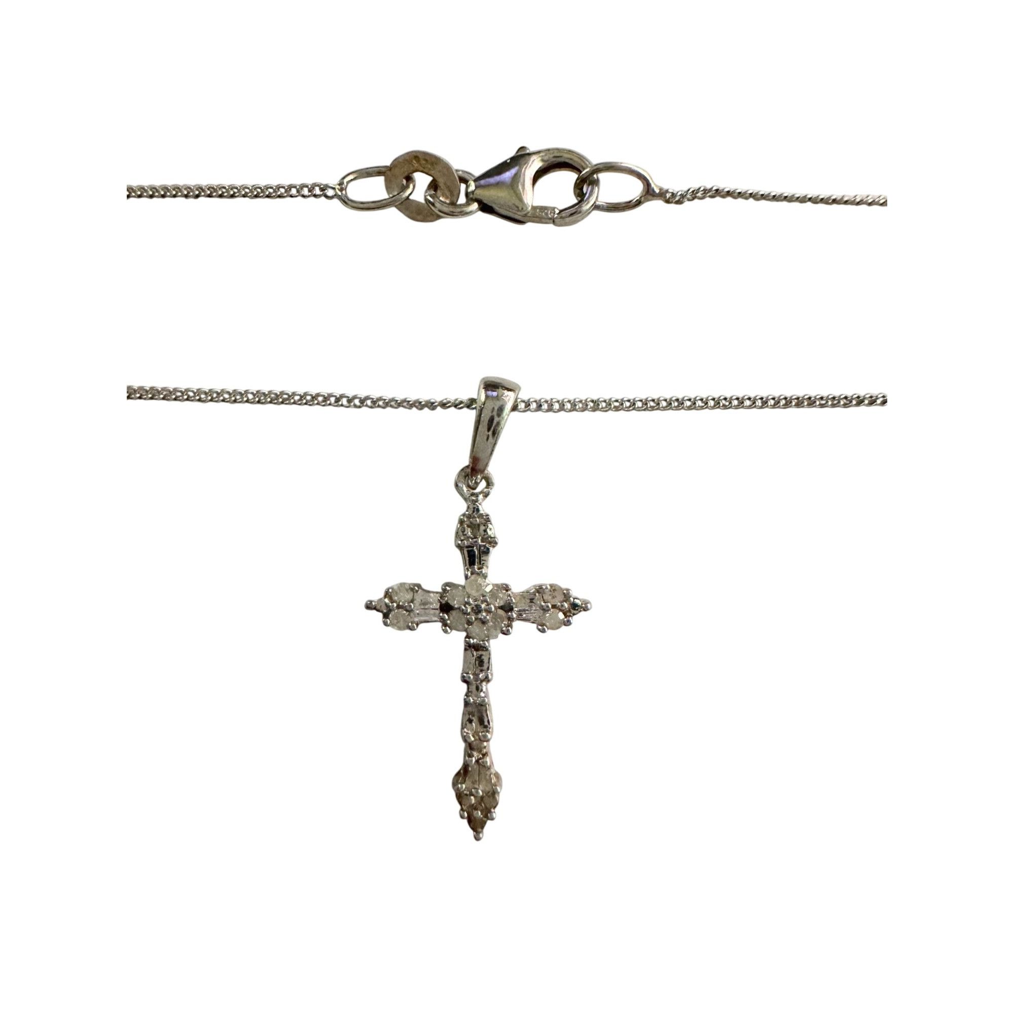 Other Sterling Silver Cross Necklace 20" Chain - Intricate Detaili Size ONE SIZE - 7 Thumbnail