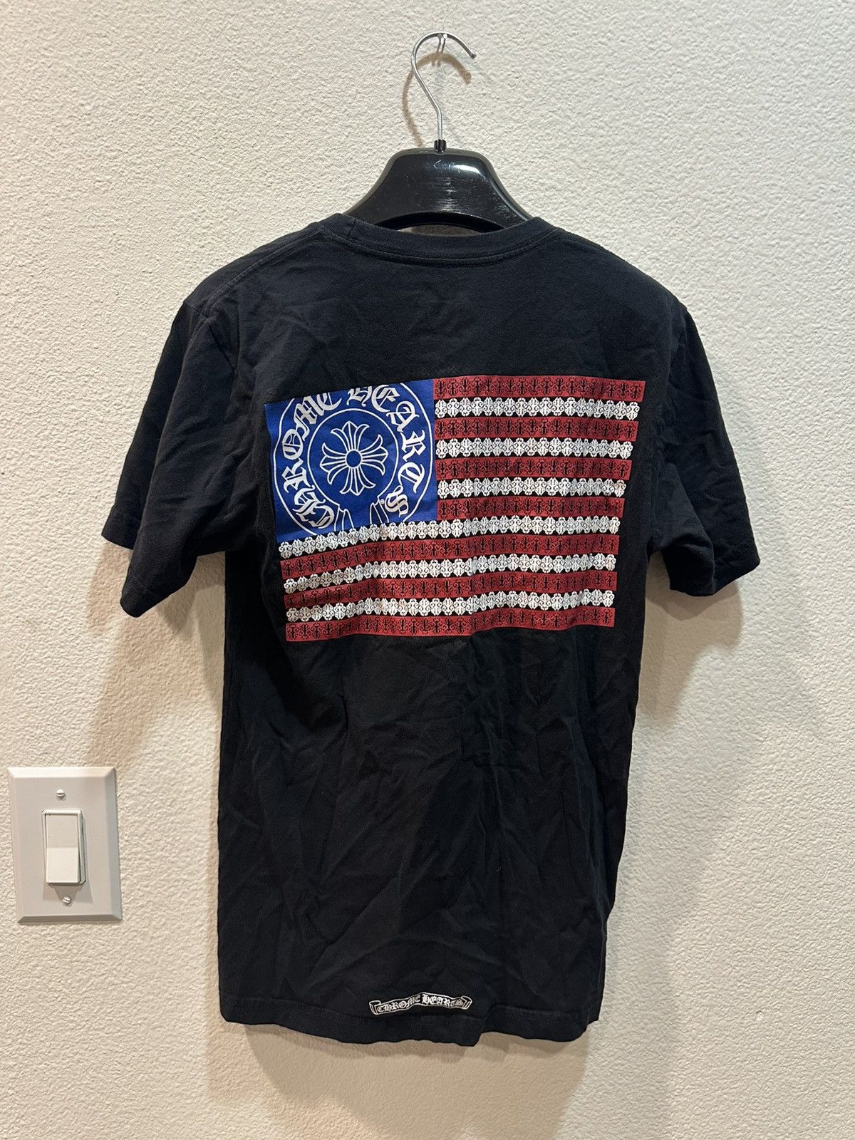入手困難◆送料込♪【CHROME HEARTS】USA フラッグ 半袖 T shirt Chrome Hearts American Flag Tee | Grailed