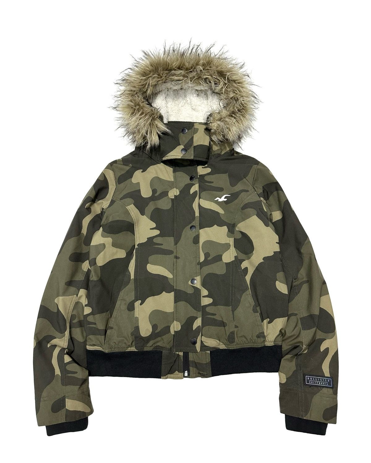 Hollister camo jacket womens clearance