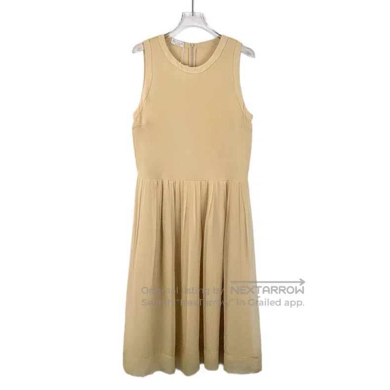 Brunello Cucinelli Brown cotton round-neck short-sleeve dr