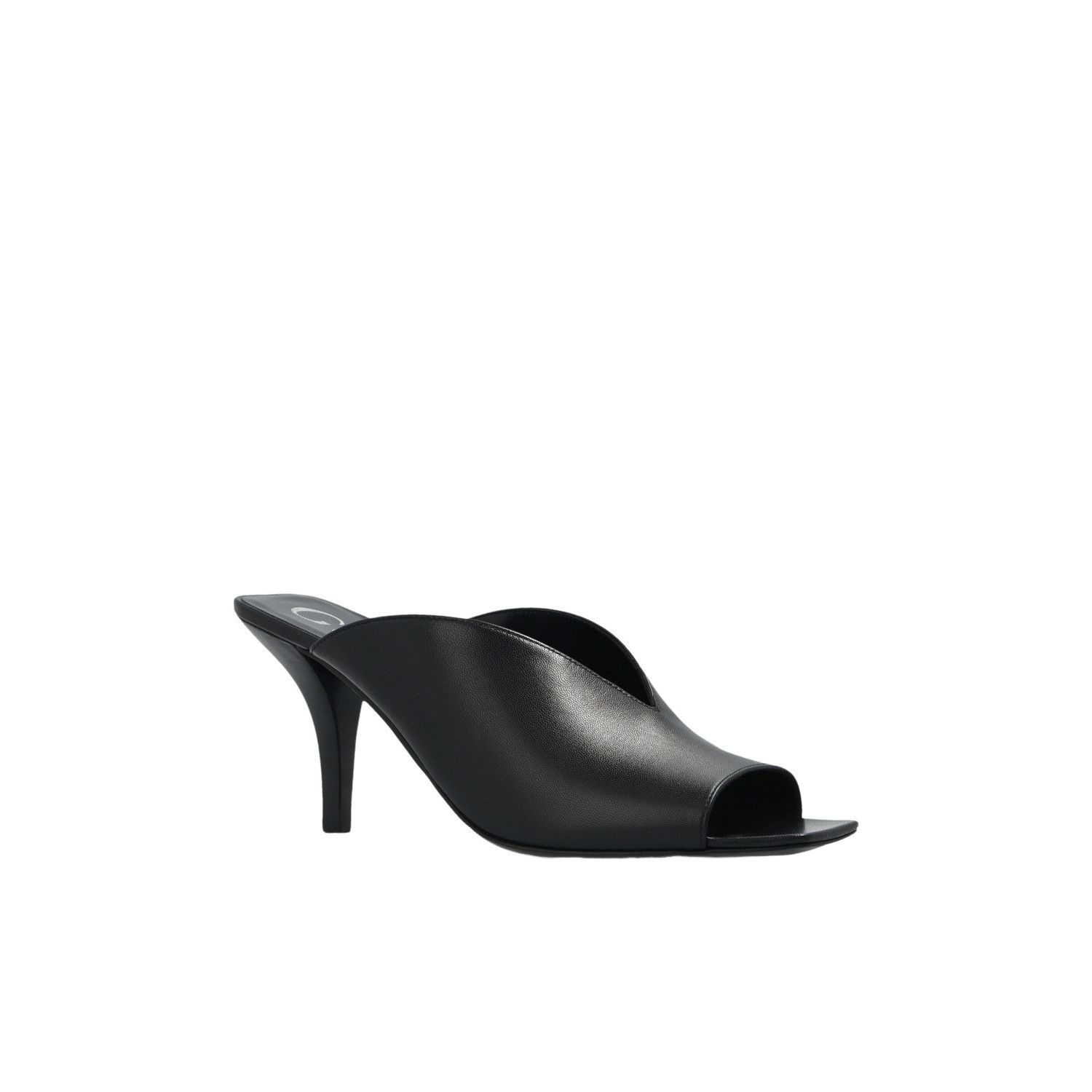 GUCCI Black Leather 100mm Mules New & Authentic (Women's siz