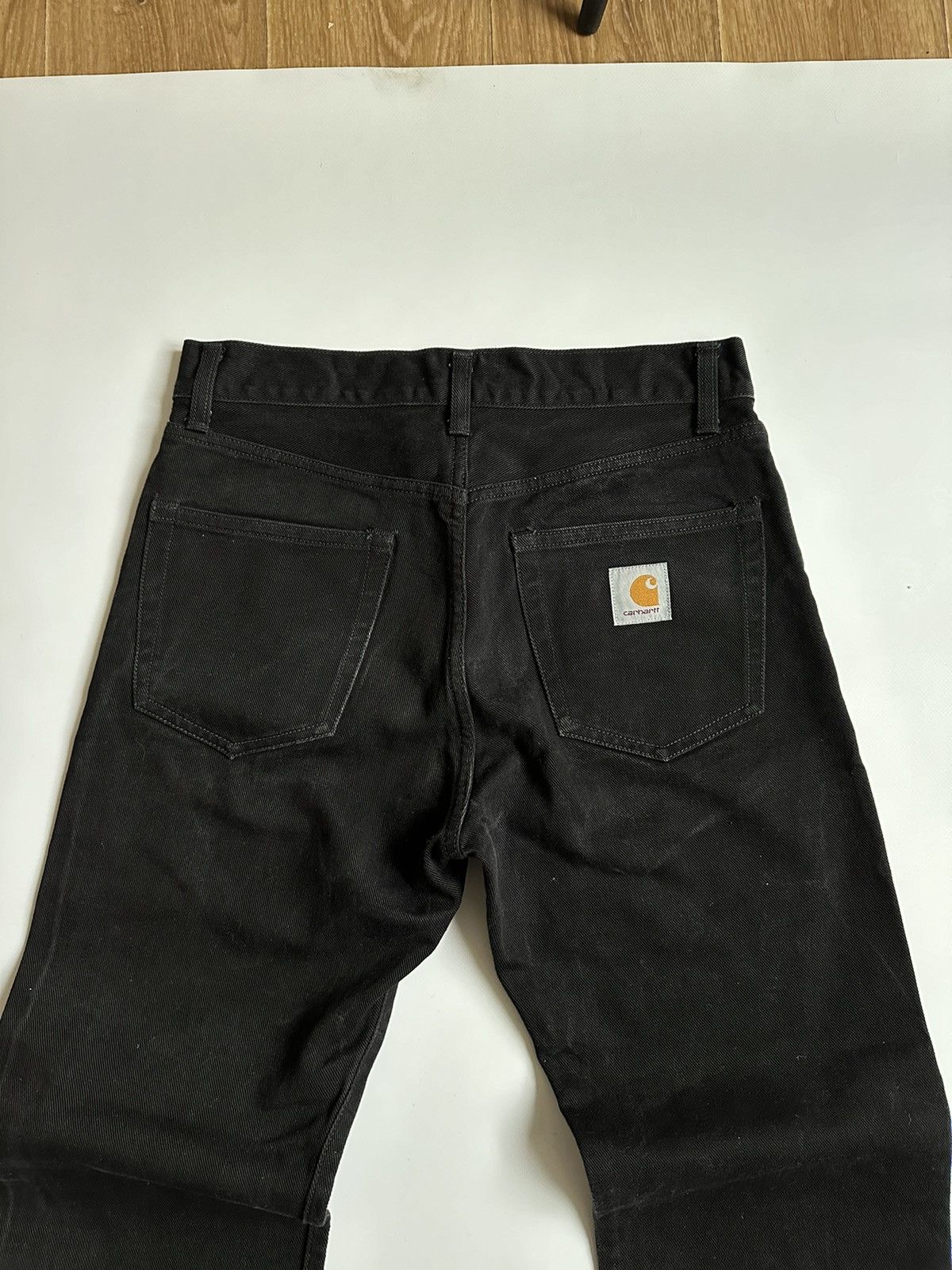Carhartt Carhartt WIP Pontiac Pants Black Denim Jeans 29x32 Workwear Size US 29 - 2 Thumbnail