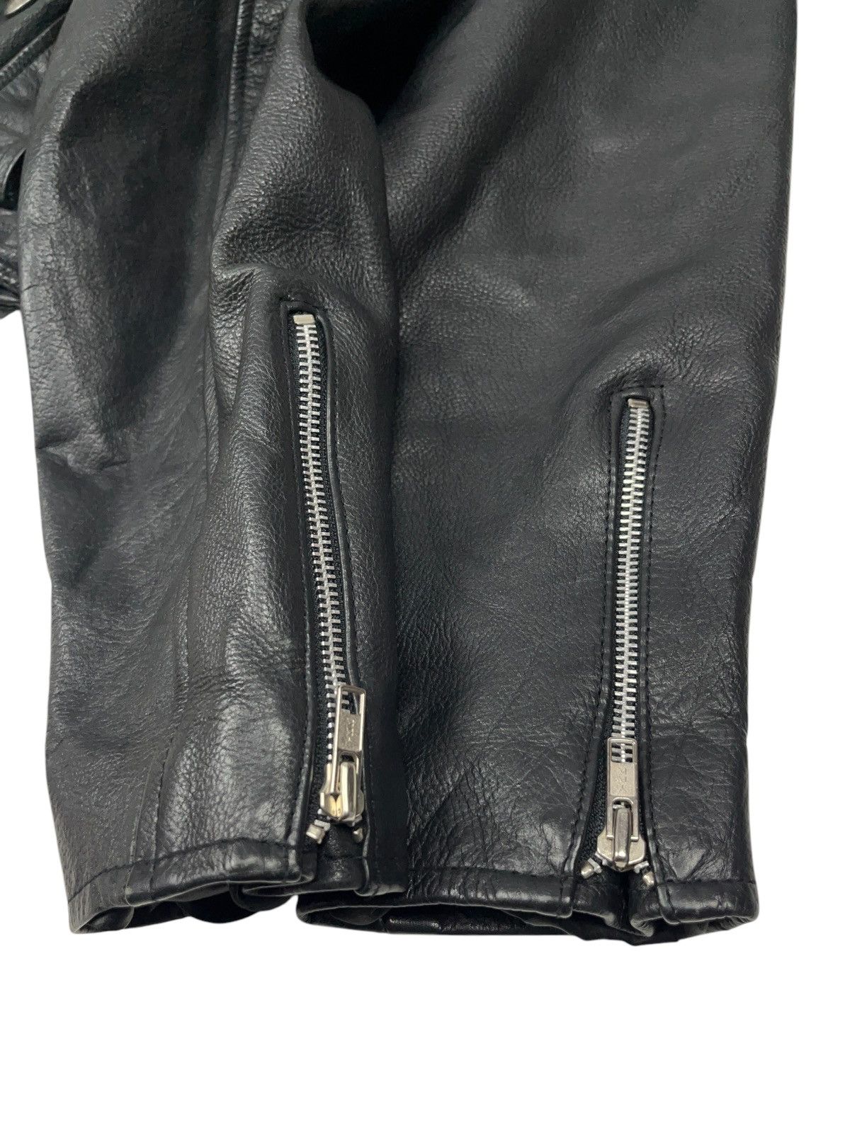 Vintage Vintage Leather Biker Belted Jacket Avant Garde Size S / US 4 / IT 40 - 7 Thumbnail