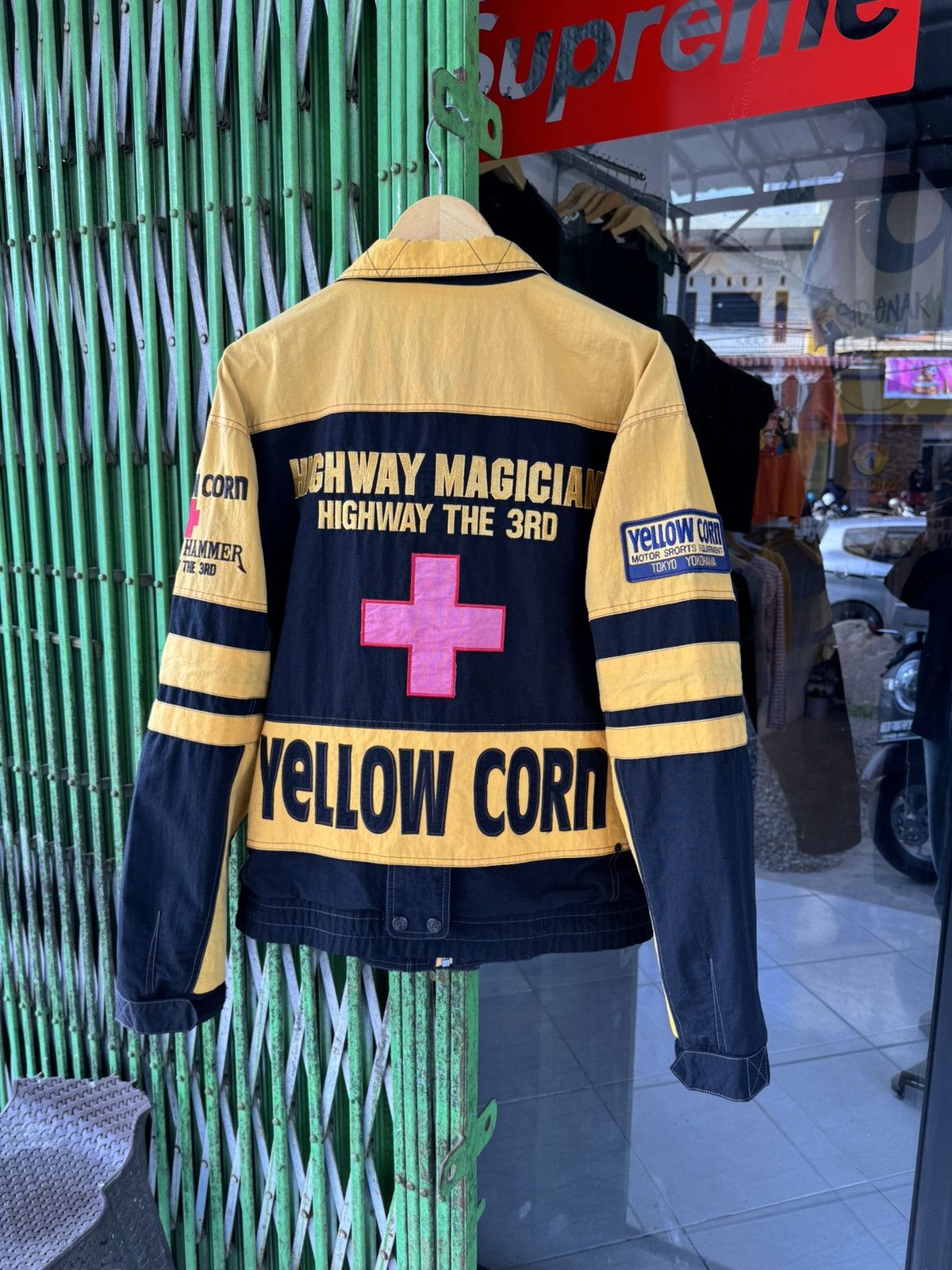 YELLOW CORN VTG YELLOW CORN HIGHWAY MAGICIAN SLEDGE HAMMER BIKER JACKET Size US L / EU 52-54 / 3 - 1 Thumbnail