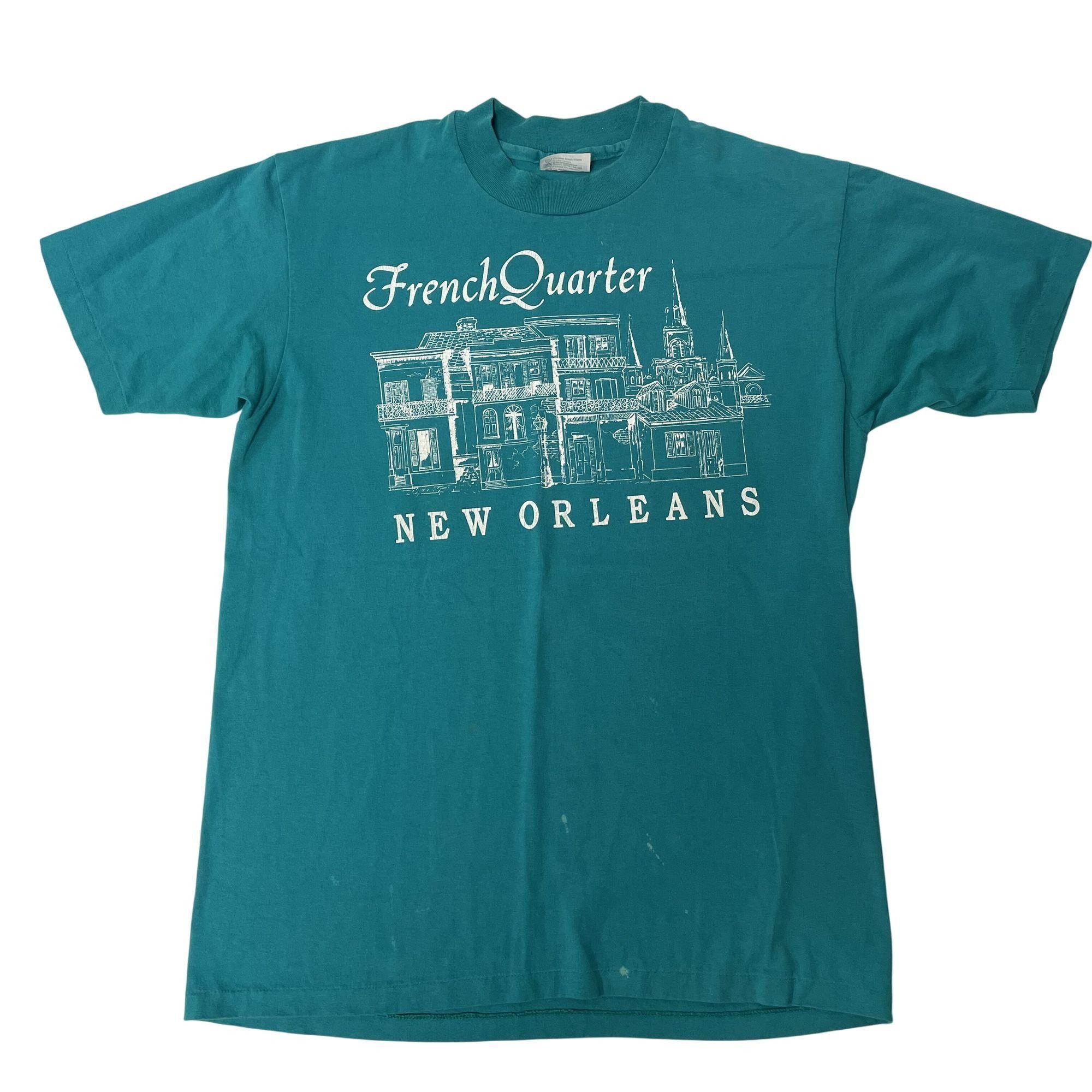 Hanes Vtg Hanes Aquamarine French Quarter NEW ORLEANS 50/50 Tee Size US L / EU 52-54 / 3 - 1 Thumbnail