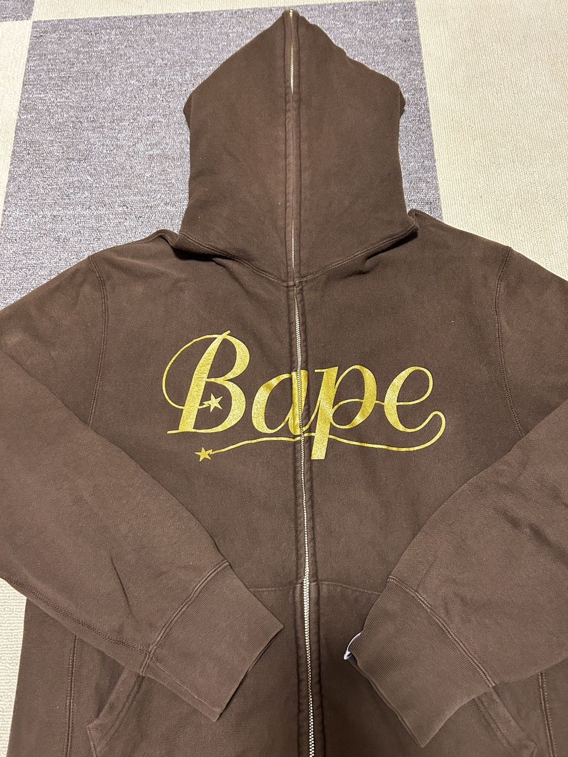 Bape Bape Brown spell out Full Zip Hoodie Size US M / EU 48-50 / 2 - 3 Thumbnail