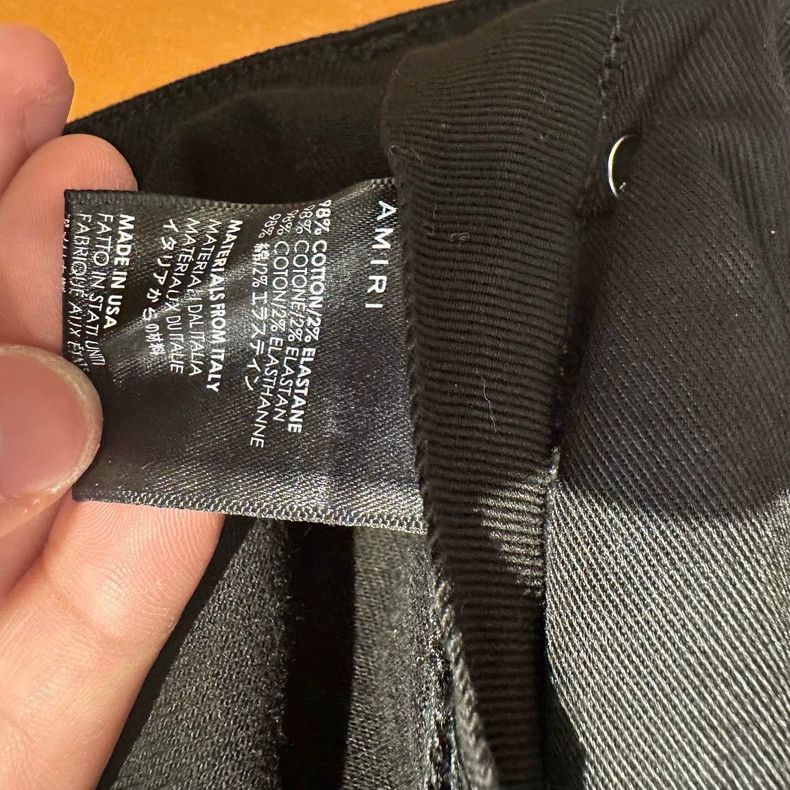 Amiri Amiri Black Cashew Flower Patch mx2 Zipper Jeans Size US 32 / EU 48 - 4 Thumbnail