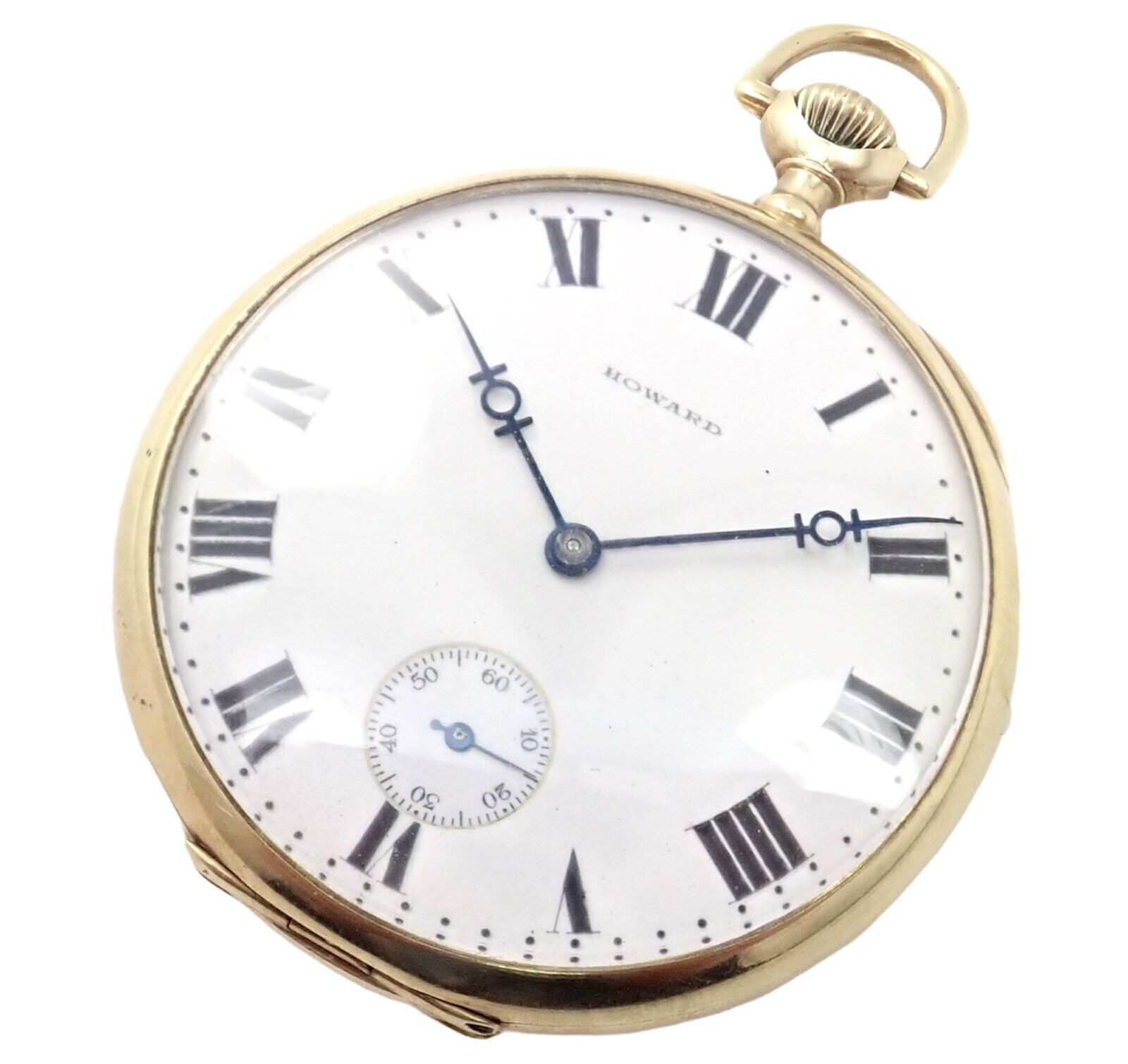 Howard 14k Yellow Gold 46mm 17j Pocket Watch c. 1920's