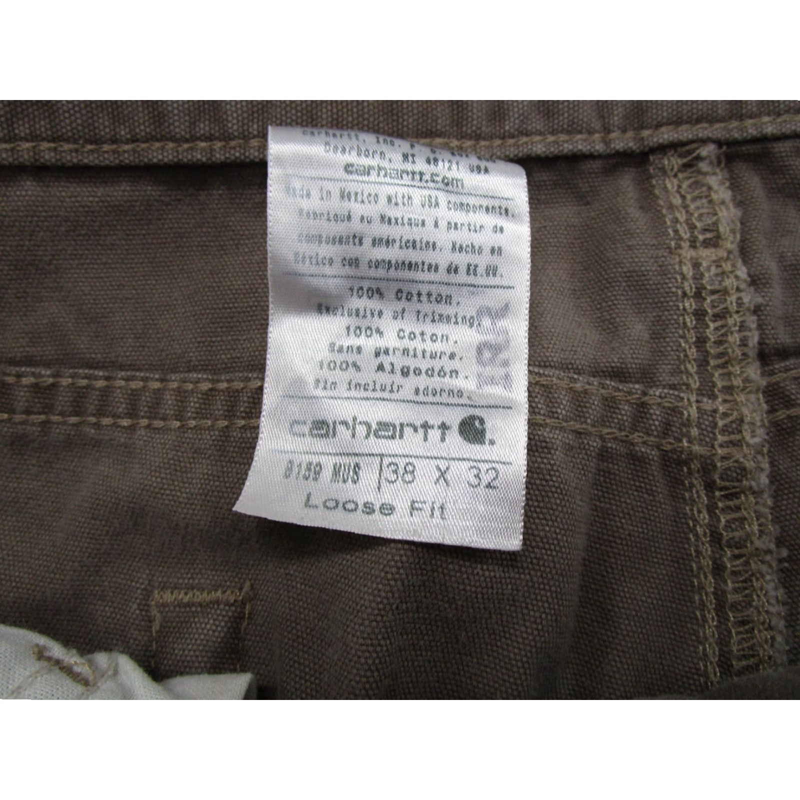 Carhartt Carhartt Pants Mens Size 38x32 Brown Duck Canvas L Carpenter Loose Fit B159 Size US 38 / EU 54 - 4 Thumbnail