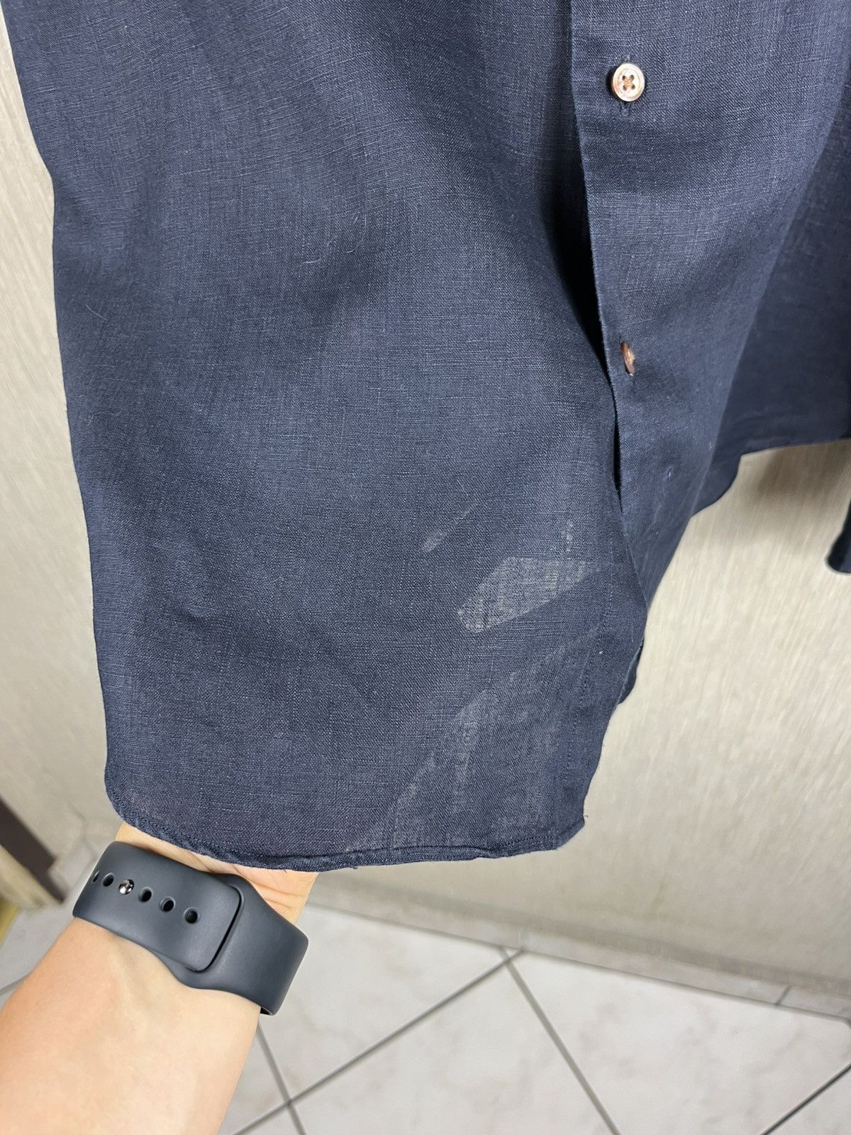 Kamakura Kamakura Maker’s shirt linen navy casual Japanese brand Size US M / EU 48-50 / 2 - 11 Thumbnail
